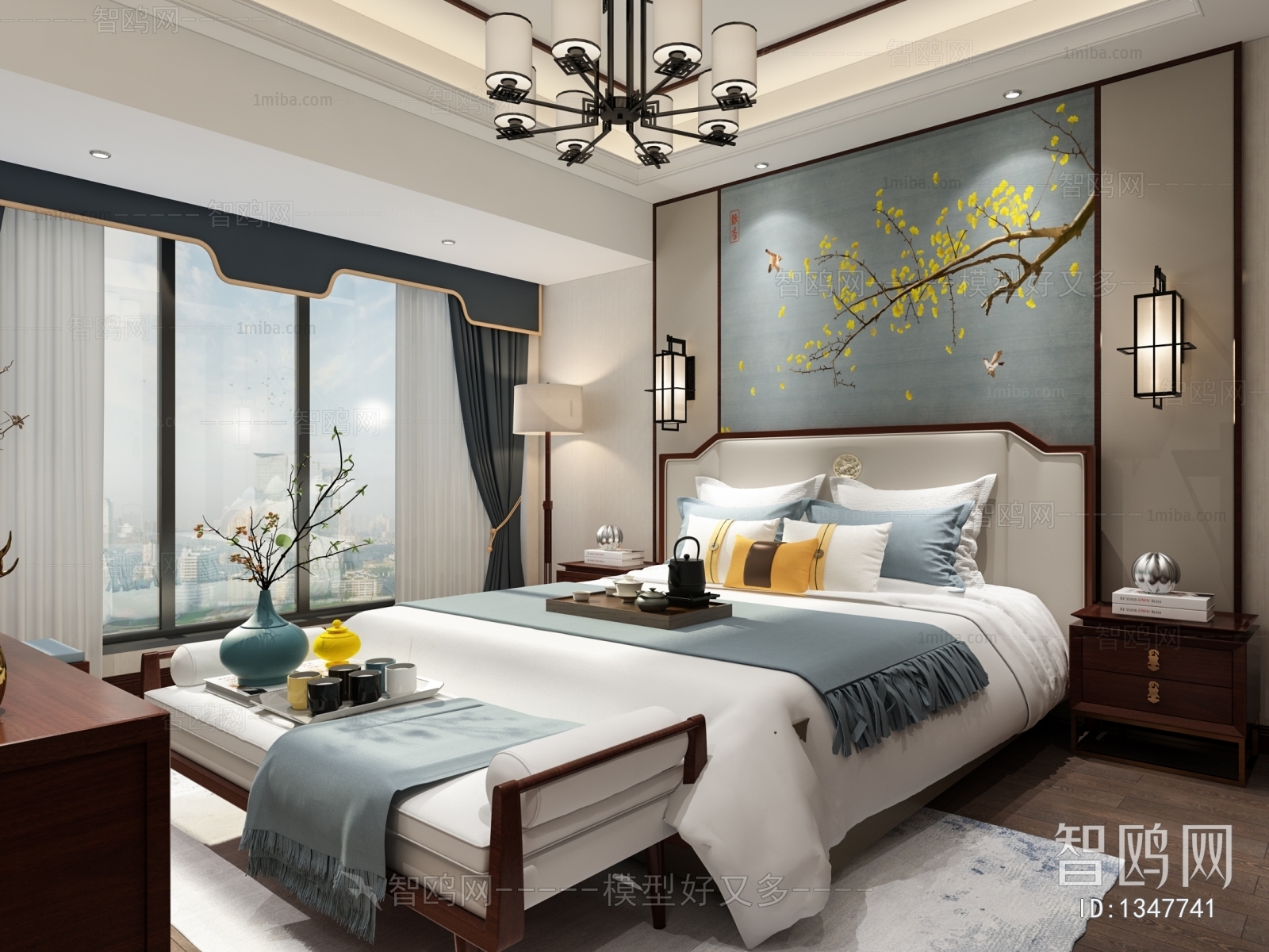 New Chinese Style Bedroom