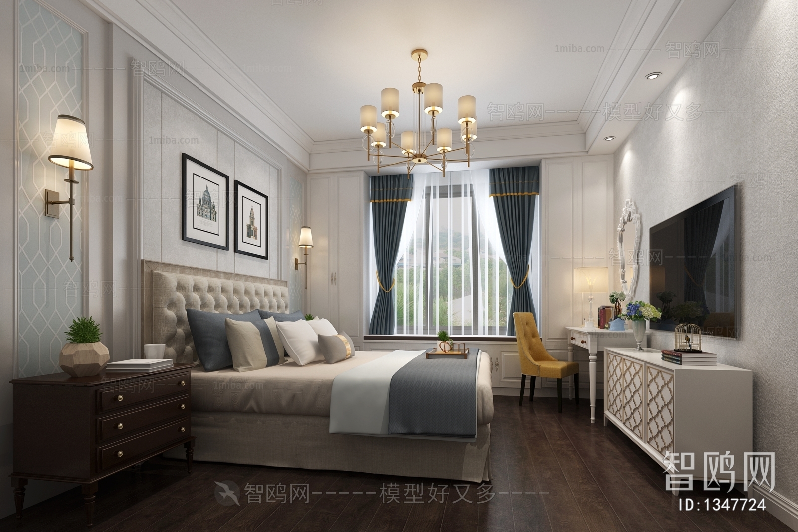 New Chinese Style Bedroom