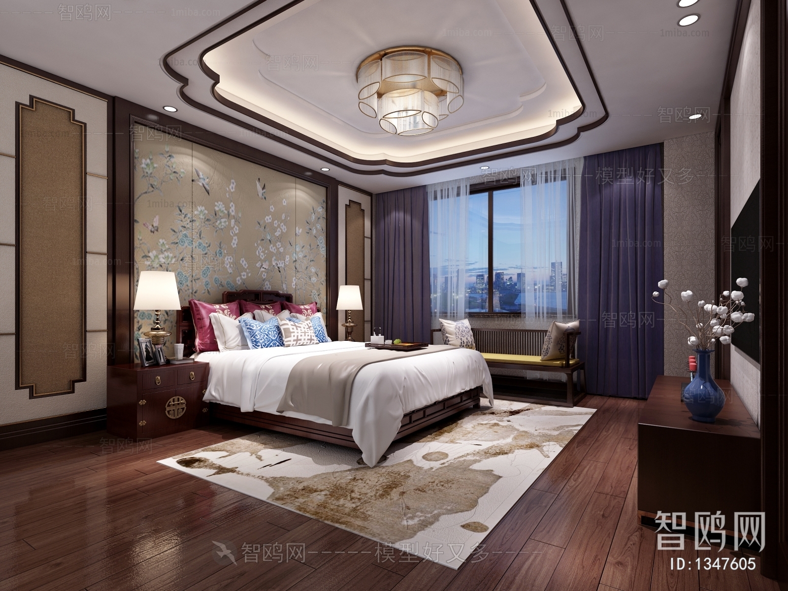 New Chinese Style Bedroom