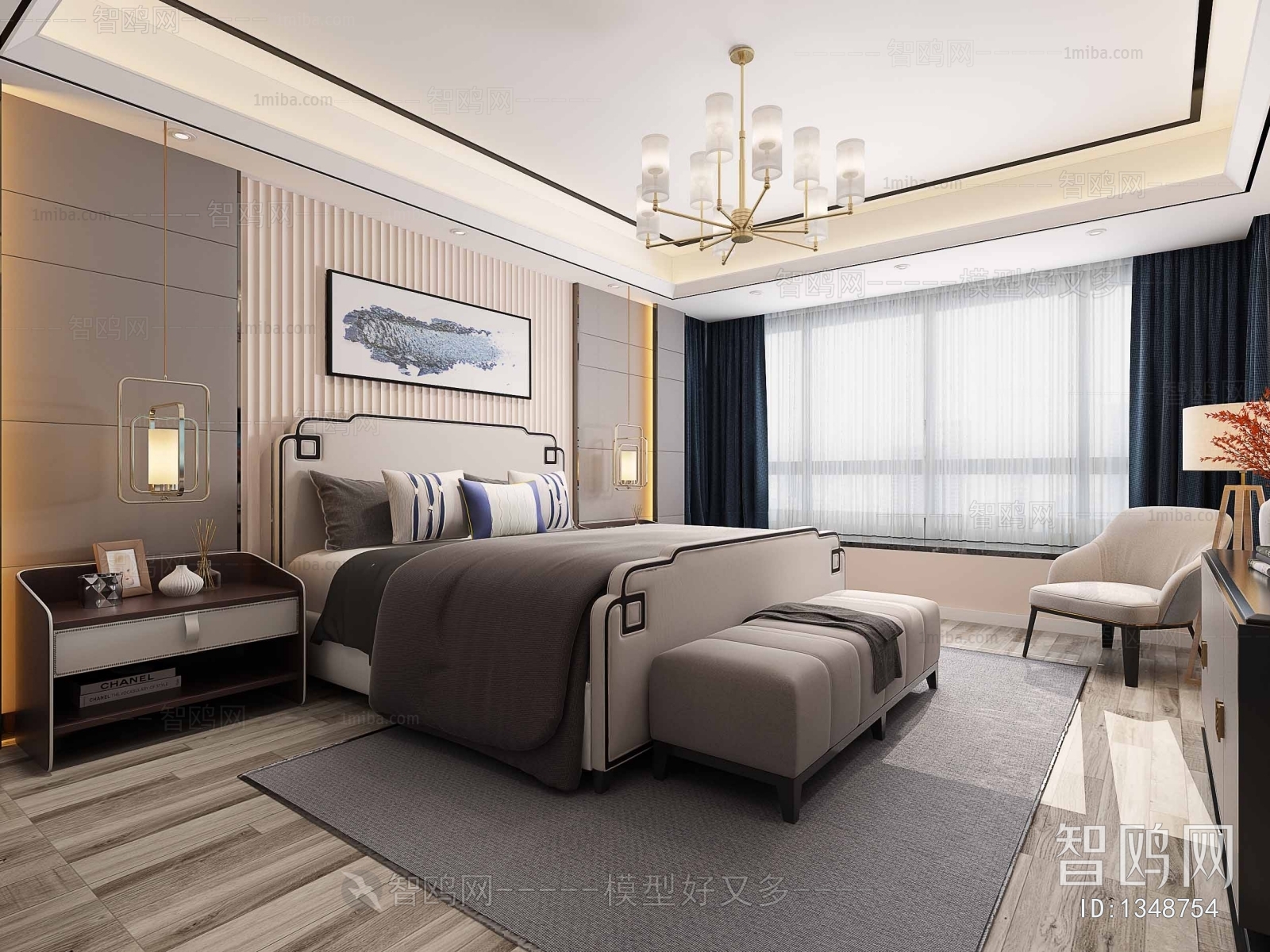 New Chinese Style Bedroom