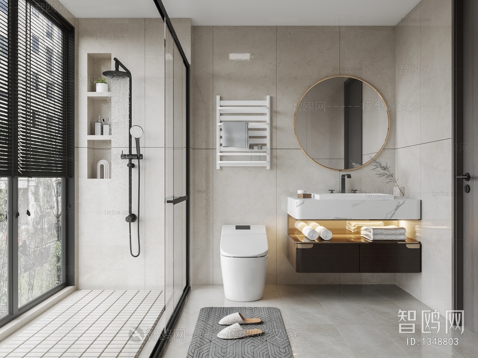 新中式卫生间浴室