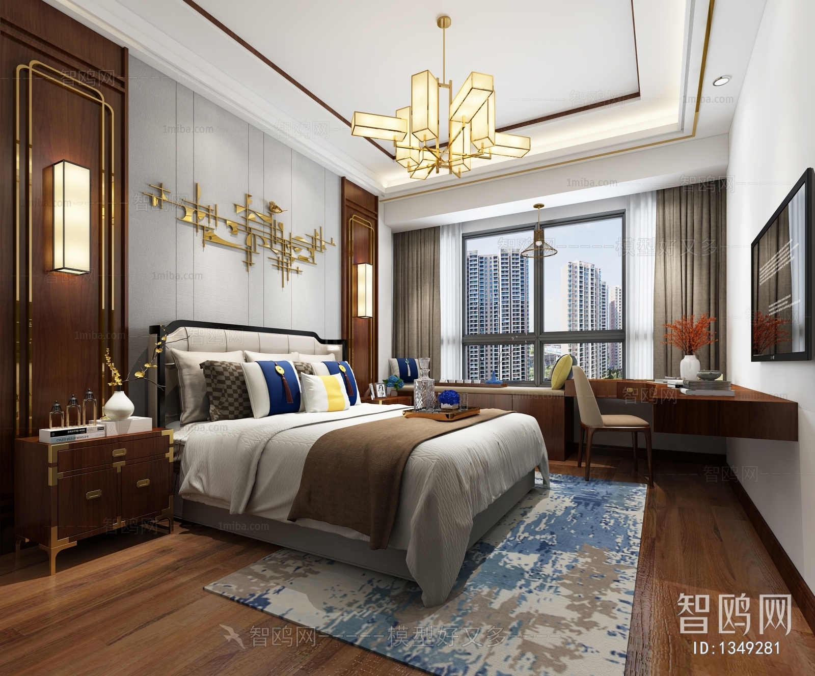 New Chinese Style Bedroom