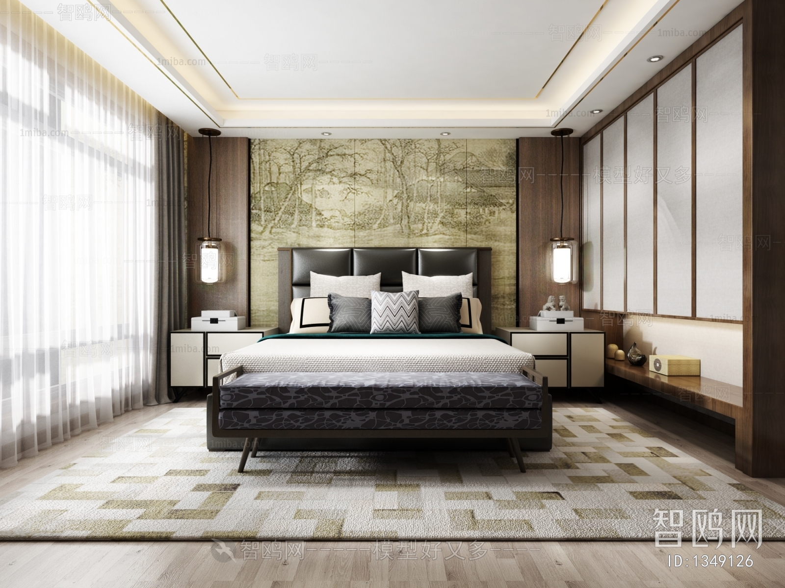 New Chinese Style Bedroom