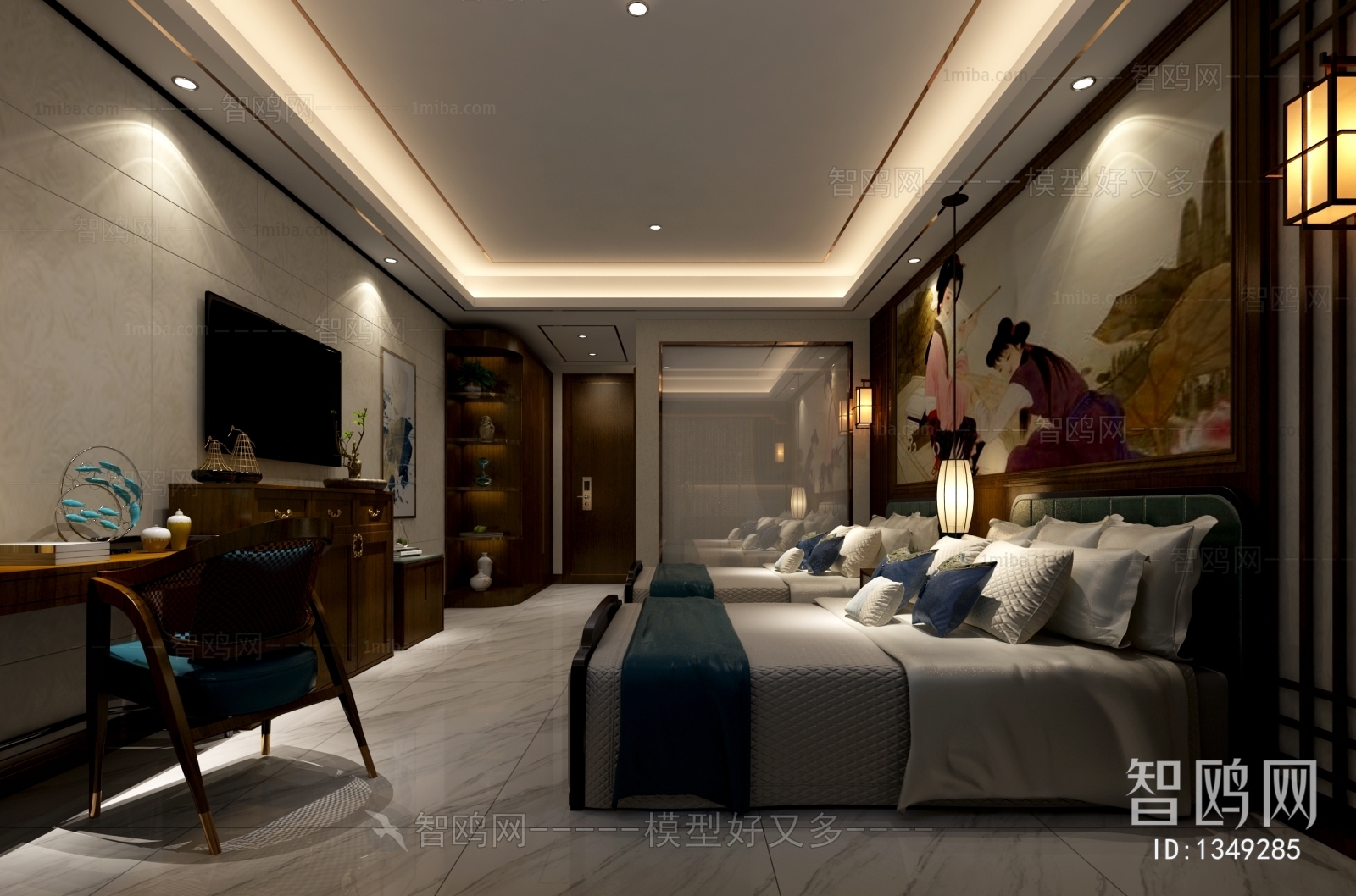 New Chinese Style Bedroom