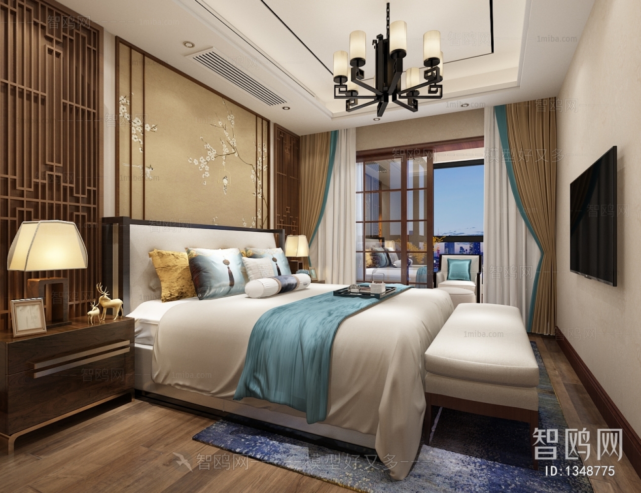 New Chinese Style Bedroom