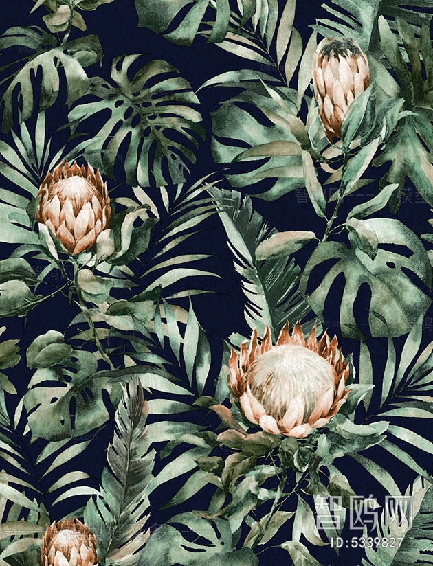 Animal And Plant Pattern Wallpaper