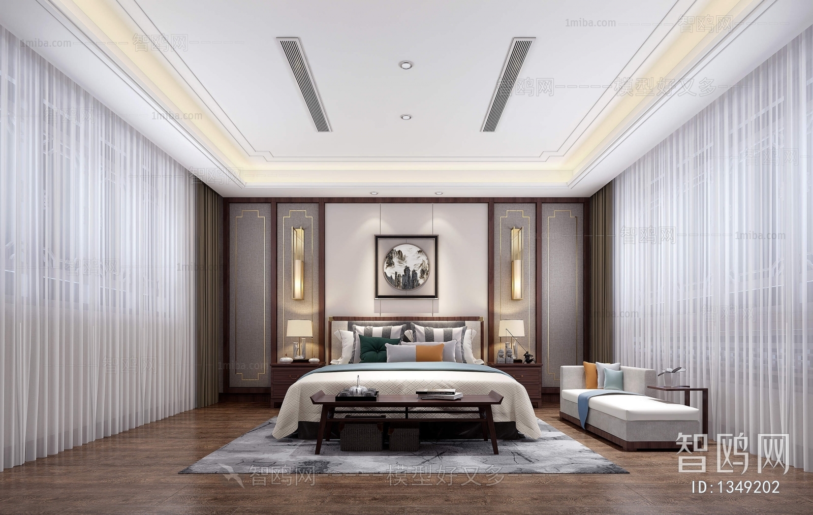 New Chinese Style Bedroom