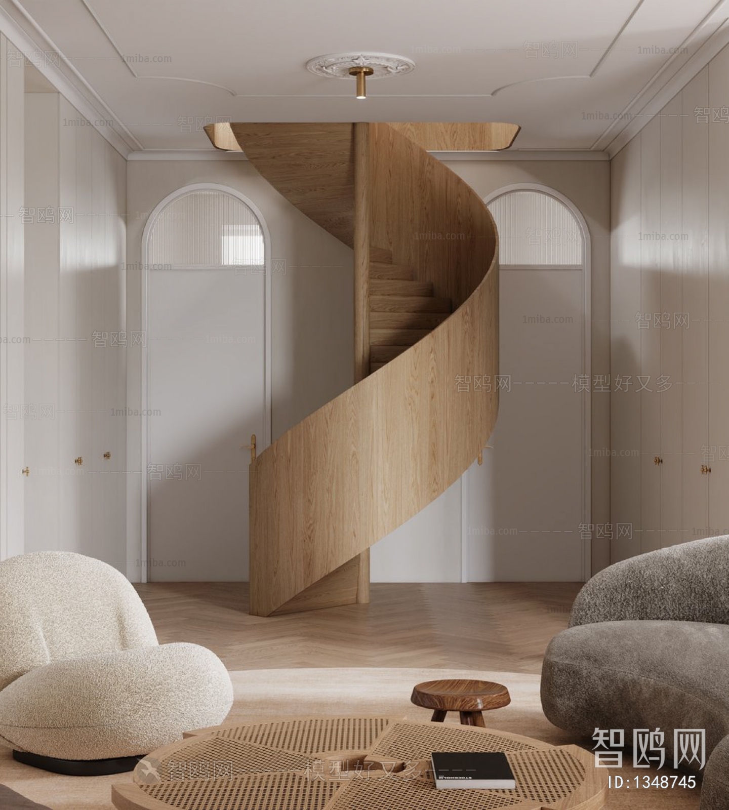 Nordic Style Rotating Staircase