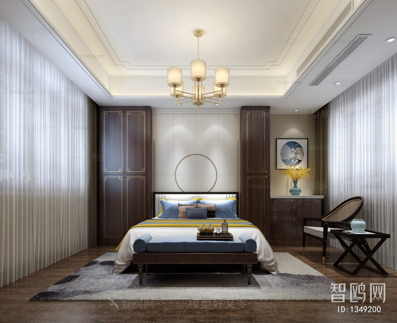 New Chinese Style Bedroom