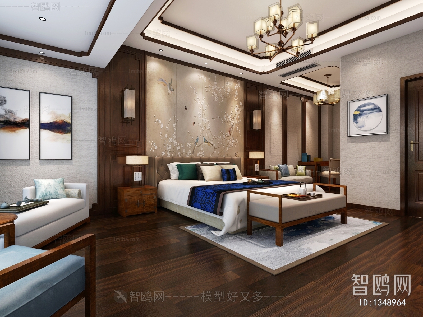 New Chinese Style Bedroom