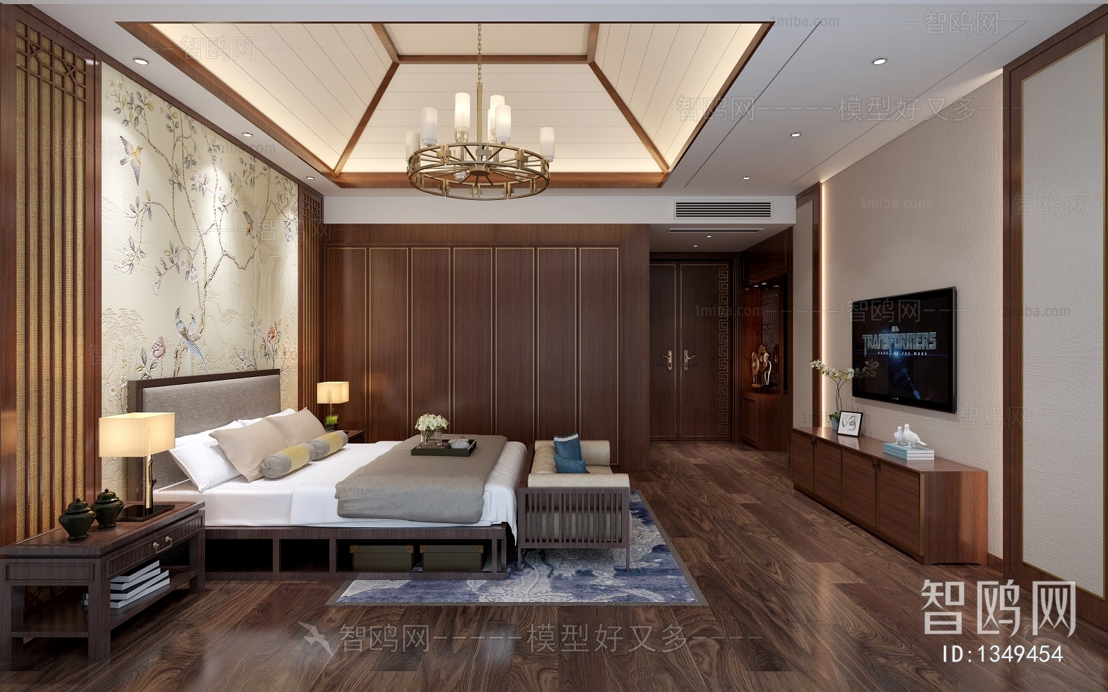 New Chinese Style Bedroom