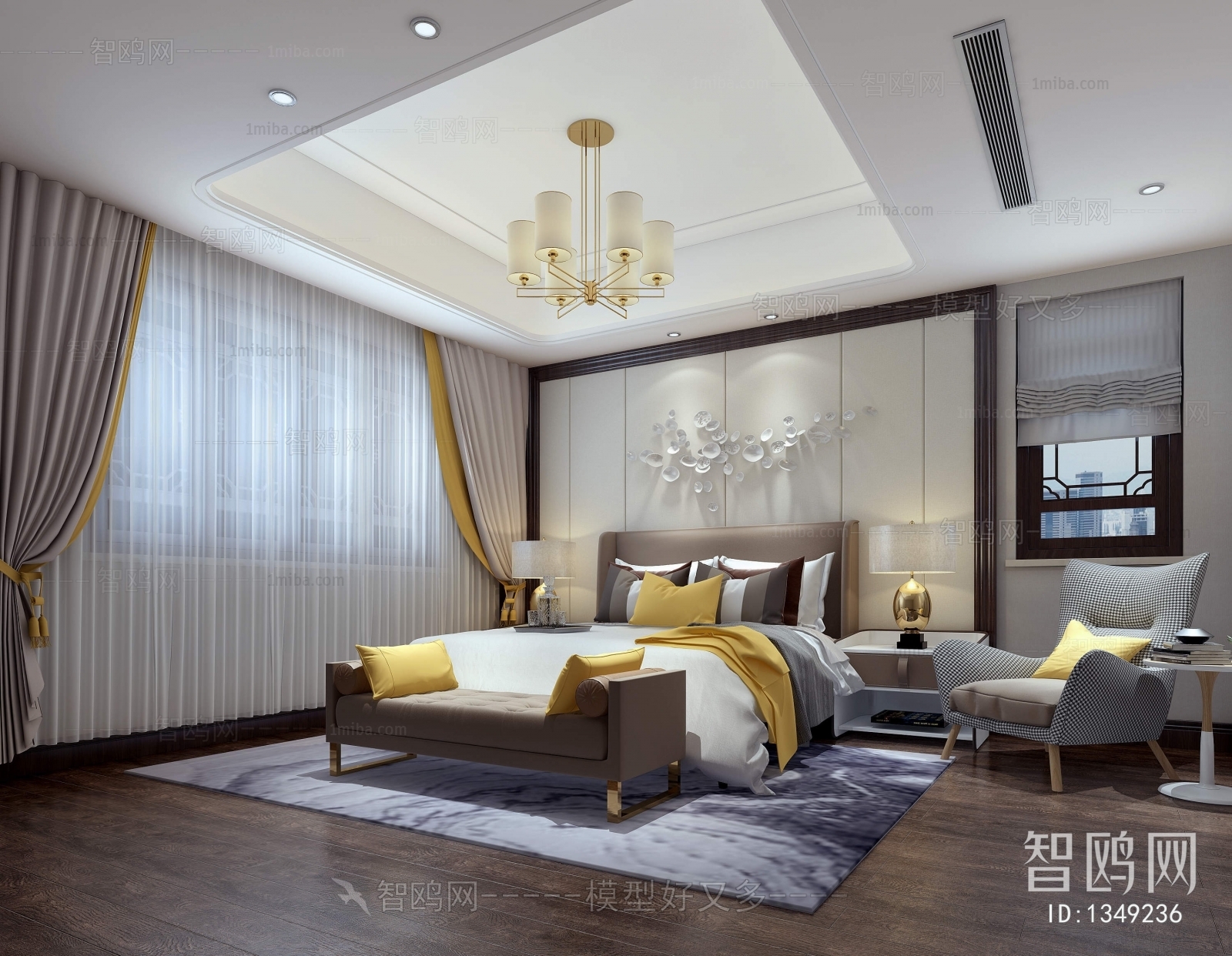 New Chinese Style Bedroom