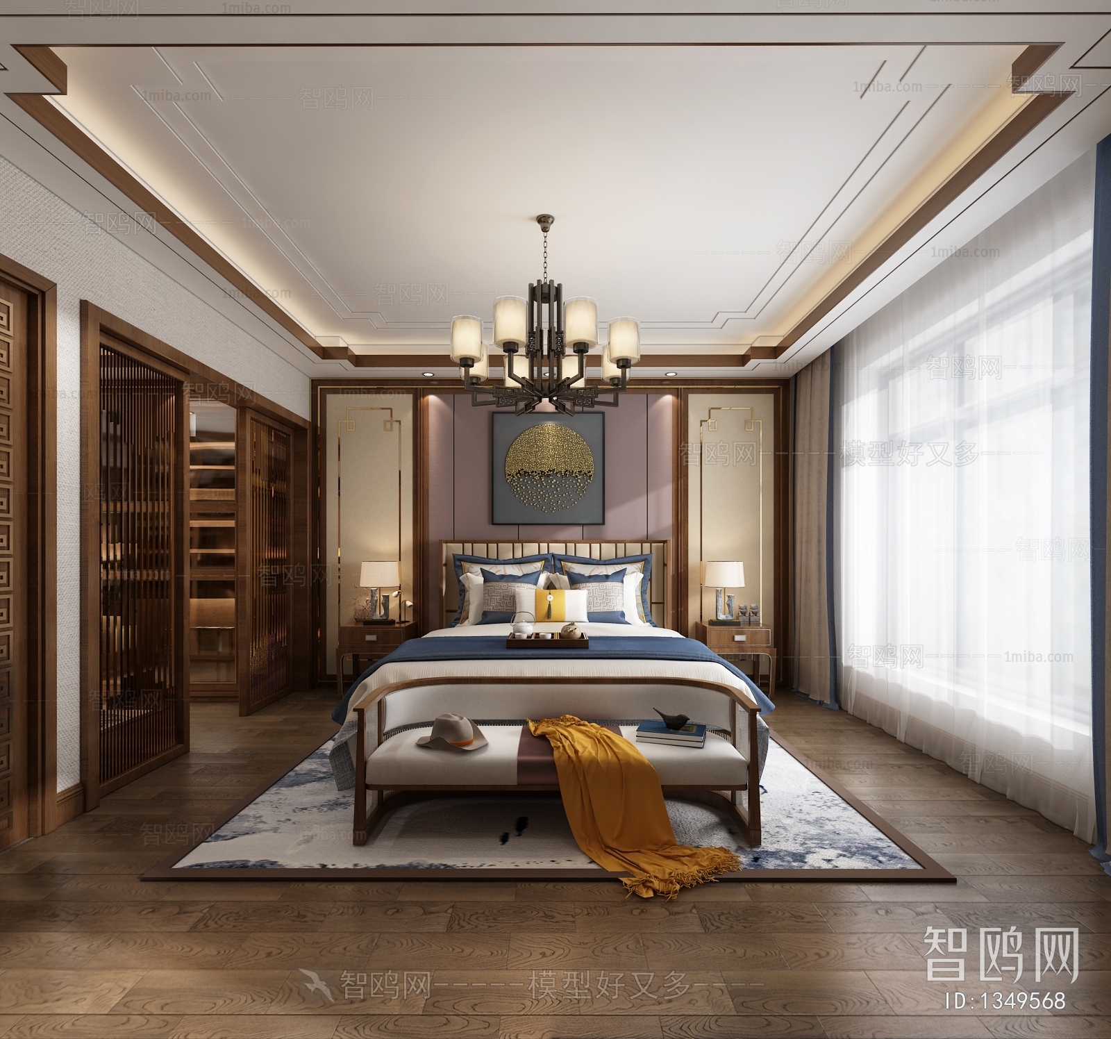 New Chinese Style Bedroom