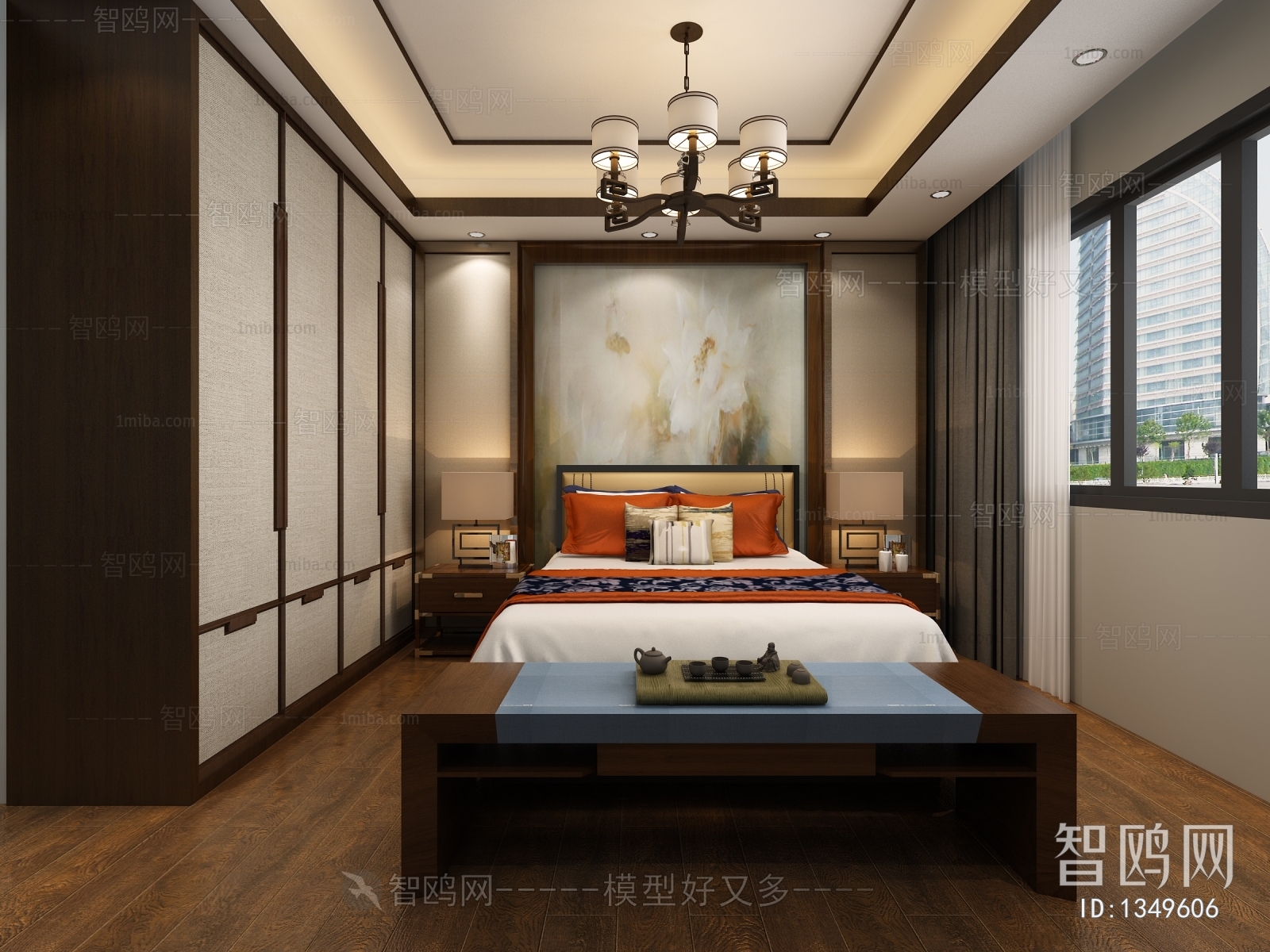 New Chinese Style Bedroom