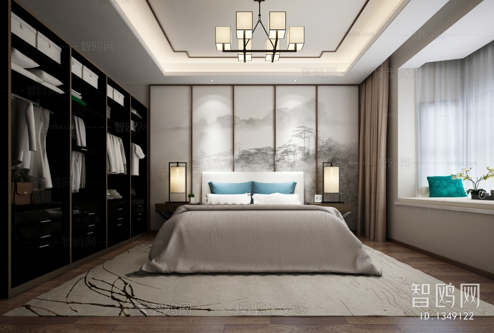 New Chinese Style Bedroom