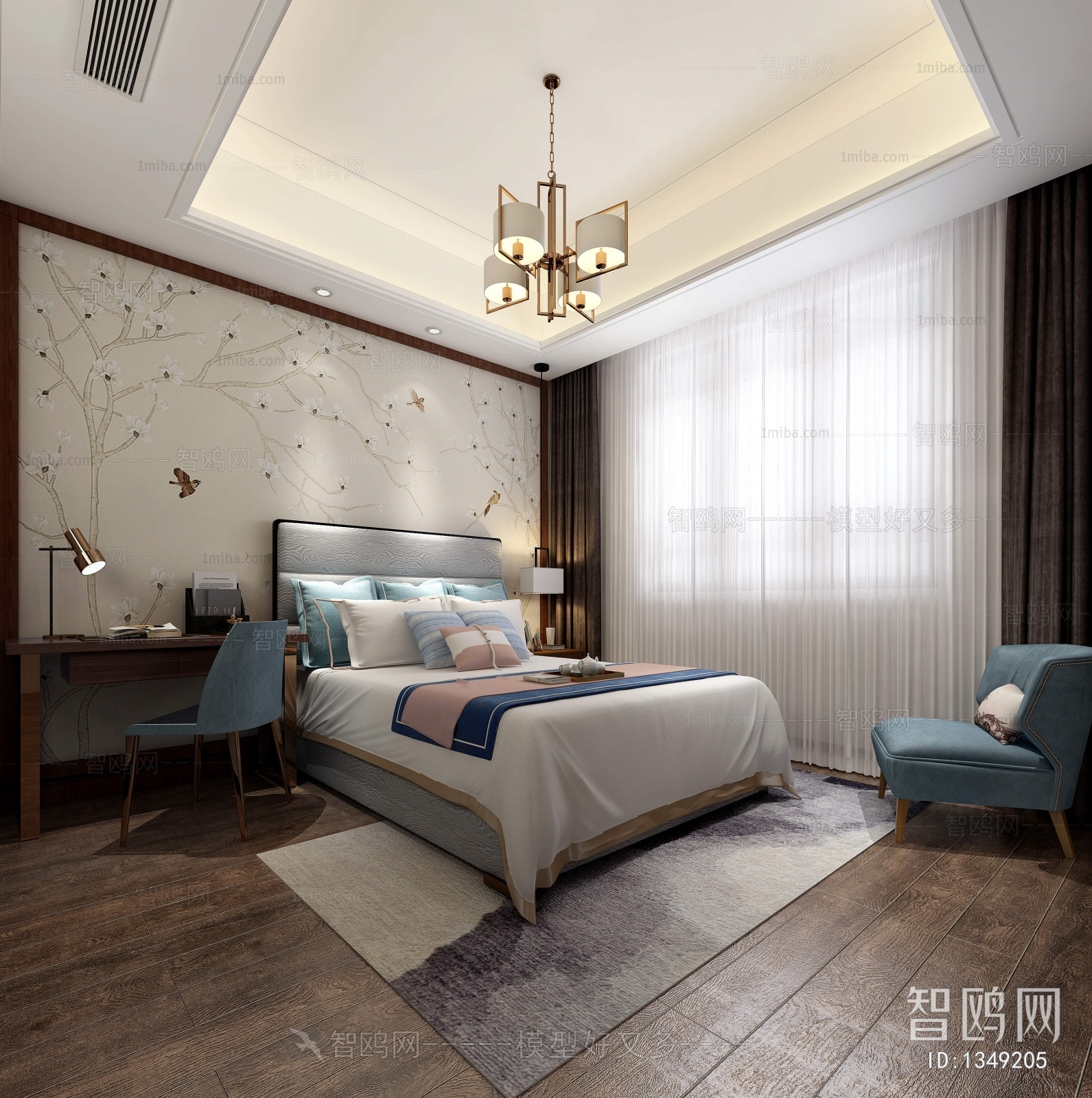 New Chinese Style Bedroom