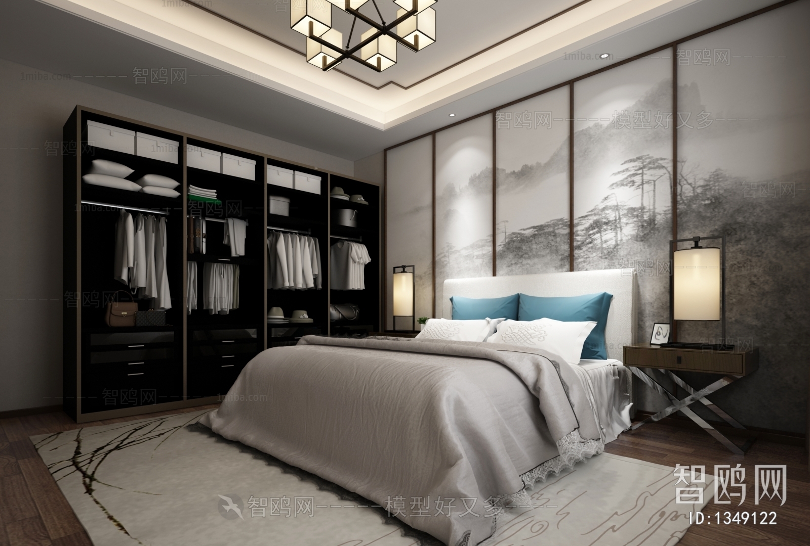 New Chinese Style Bedroom