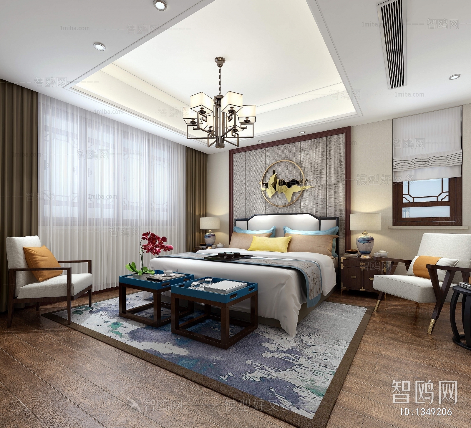 New Chinese Style Bedroom