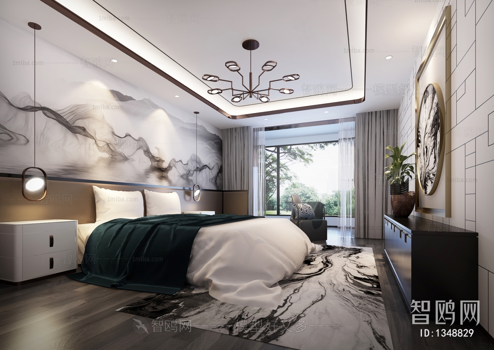 New Chinese Style Bedroom