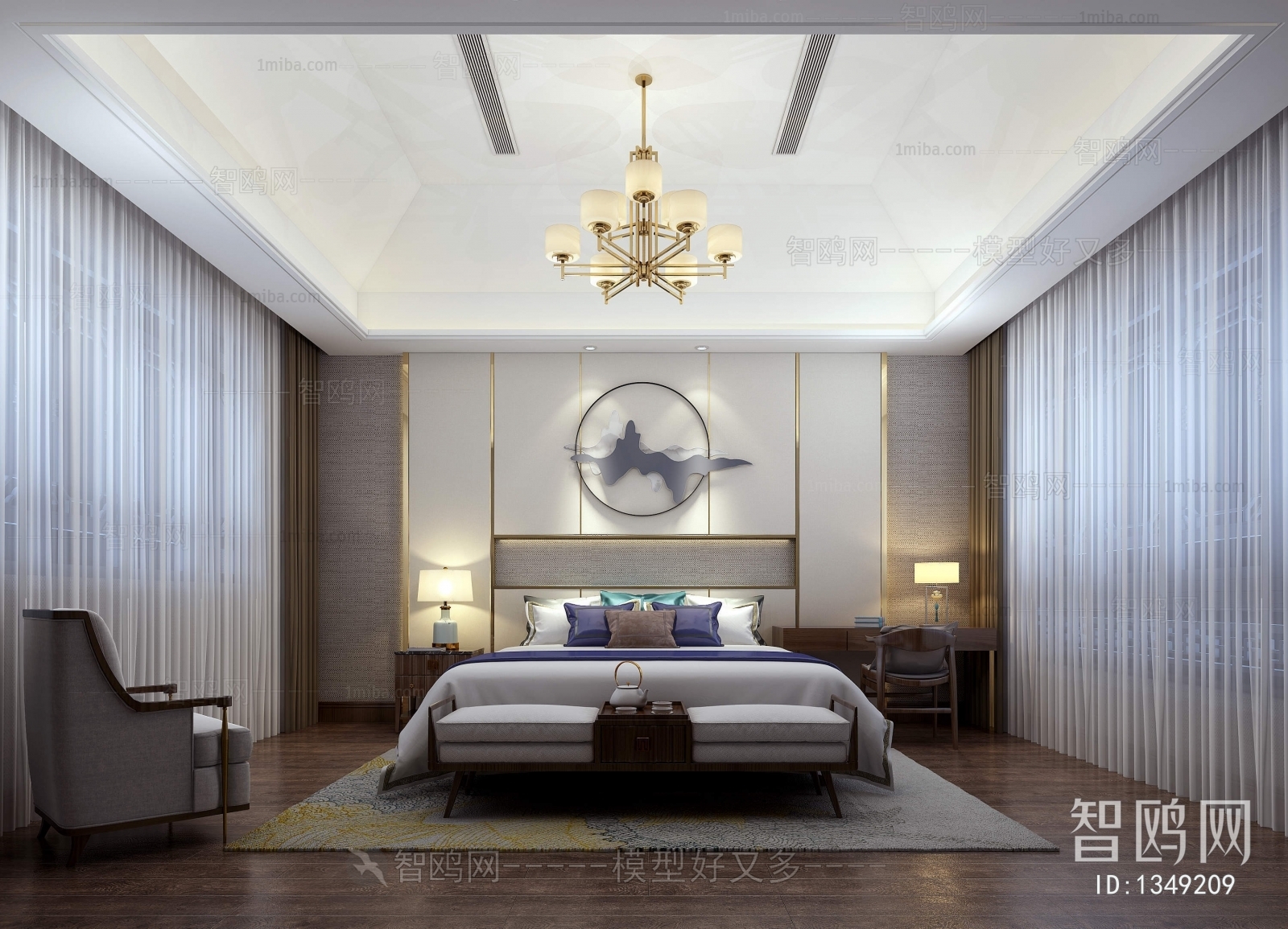 New Chinese Style Bedroom