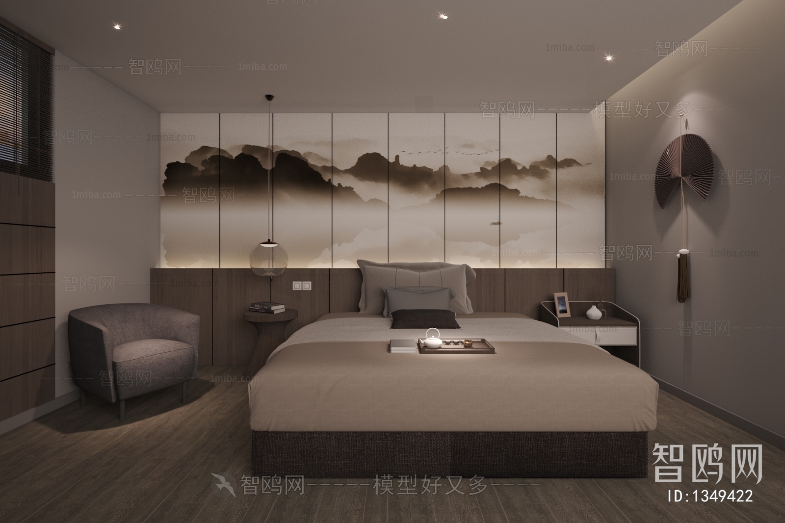 New Chinese Style Bedroom