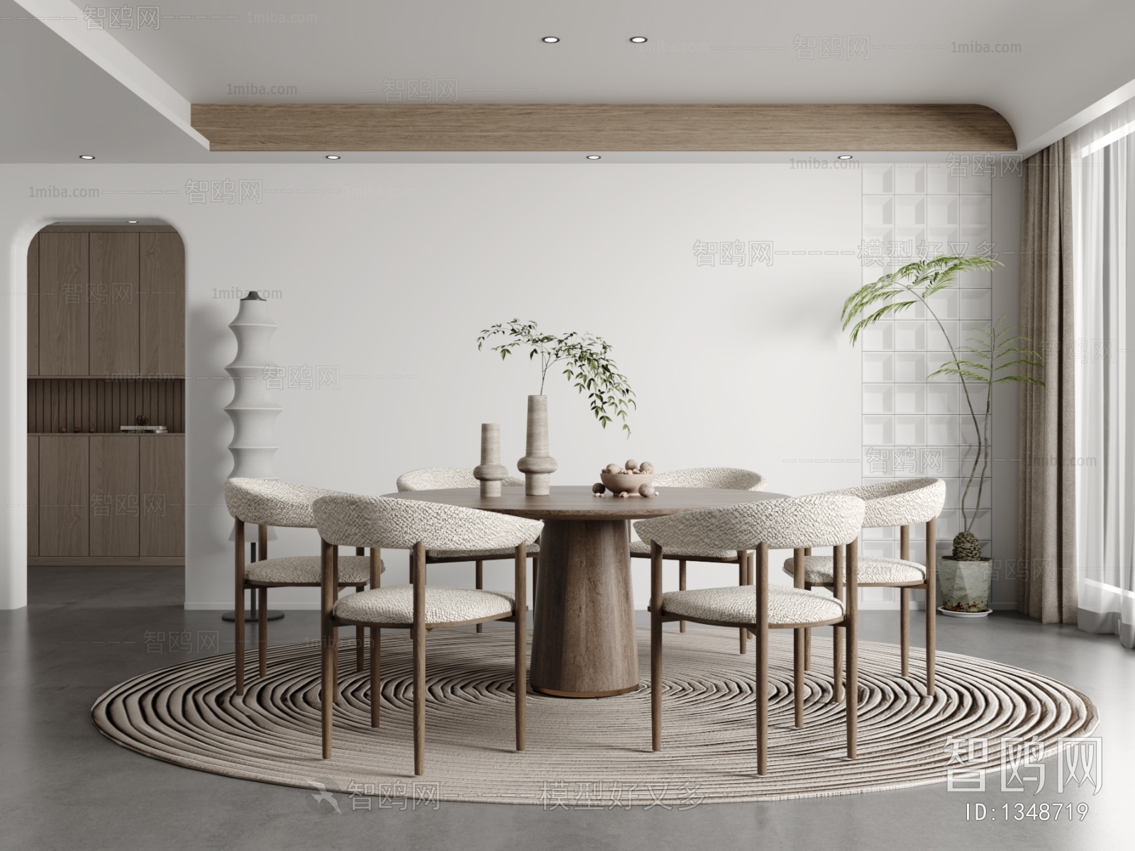 Wabi-sabi Style Dining Room