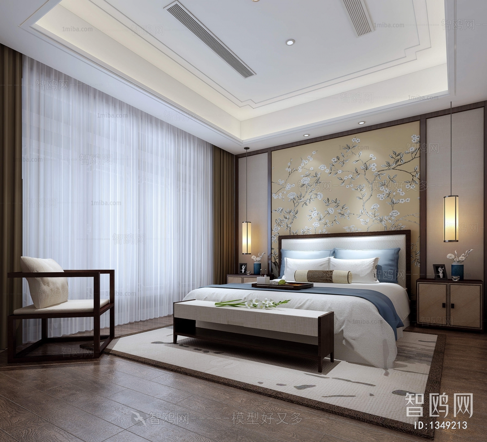 New Chinese Style Bedroom