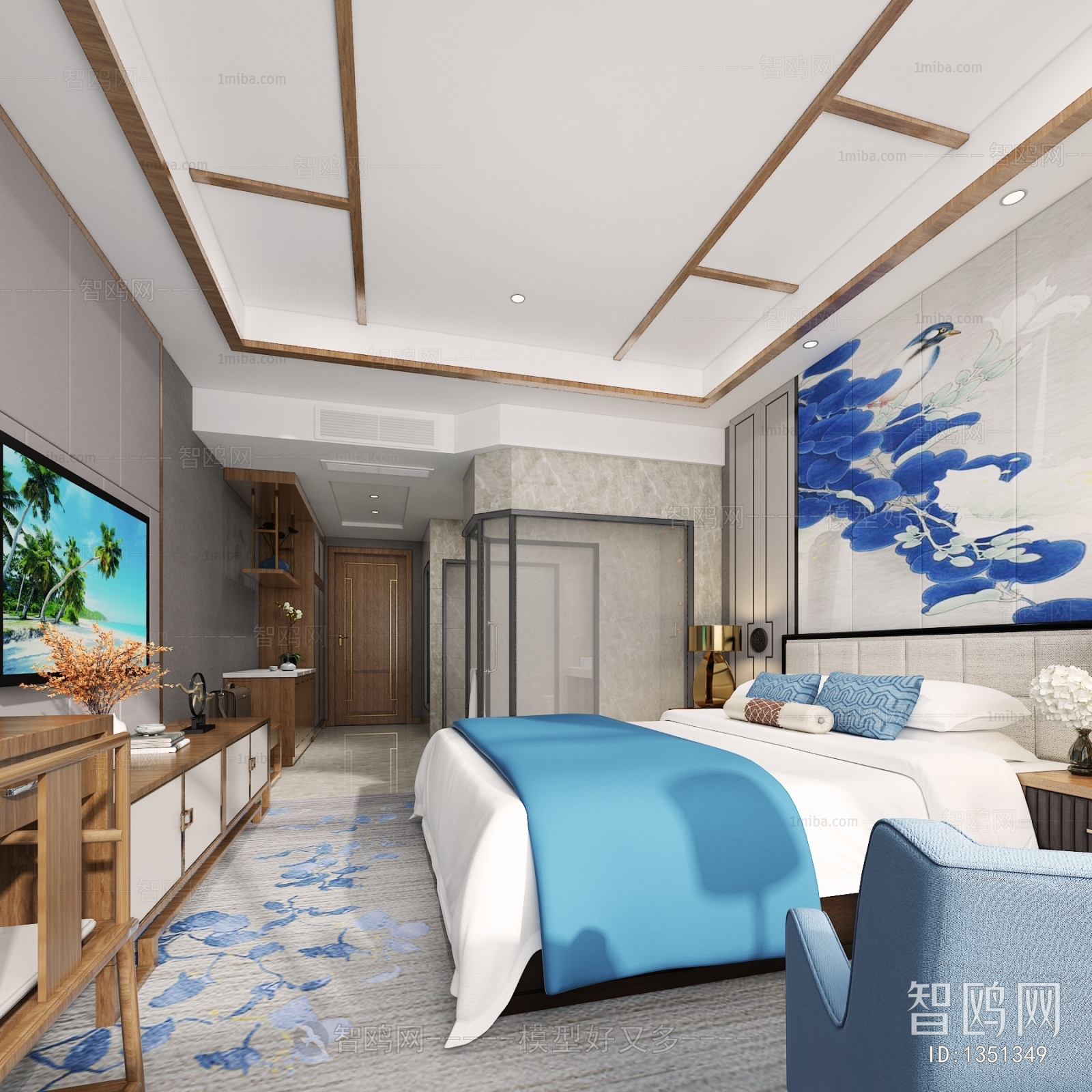 New Chinese Style Bedroom