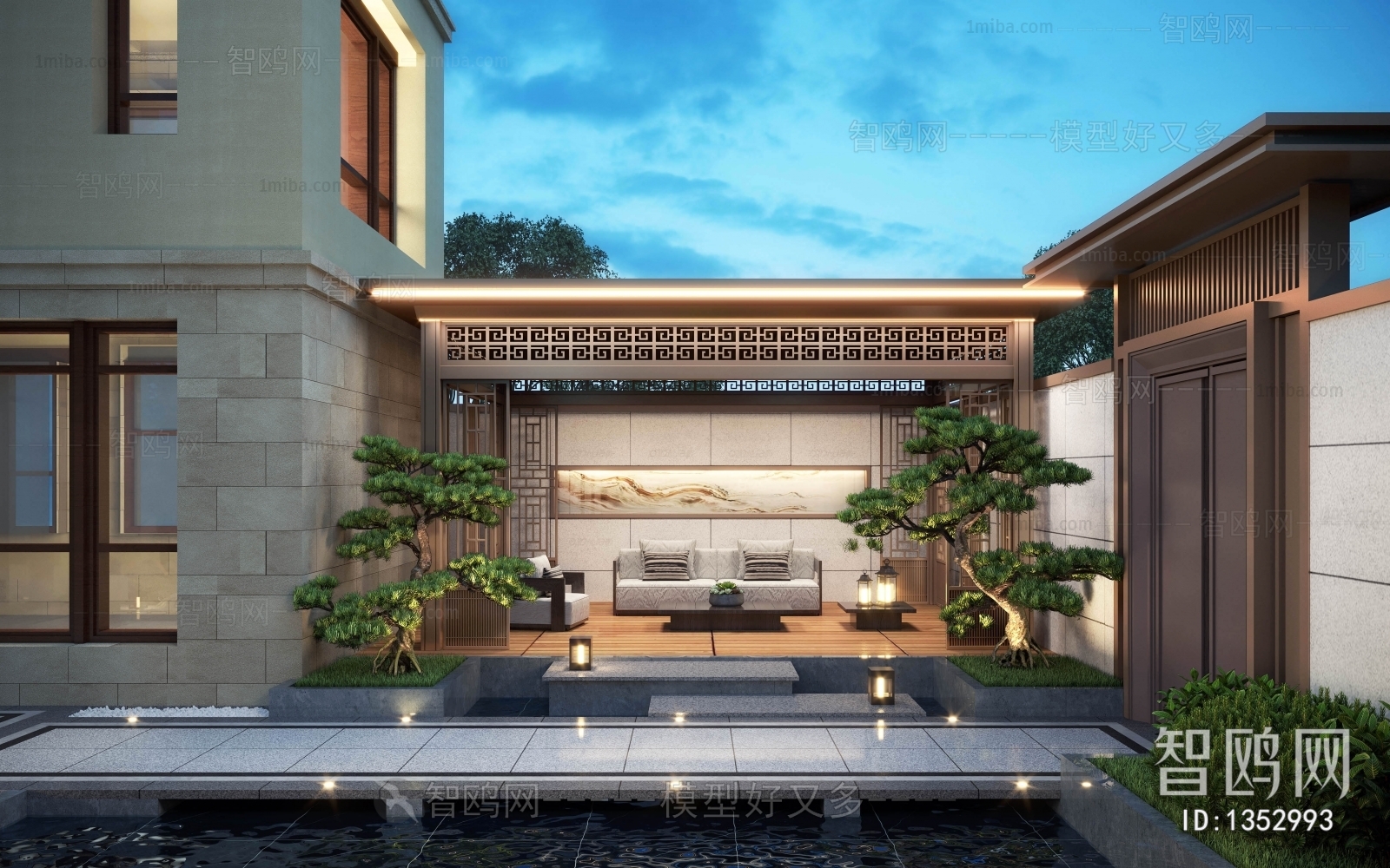 New Chinese Style Courtyard/landscape