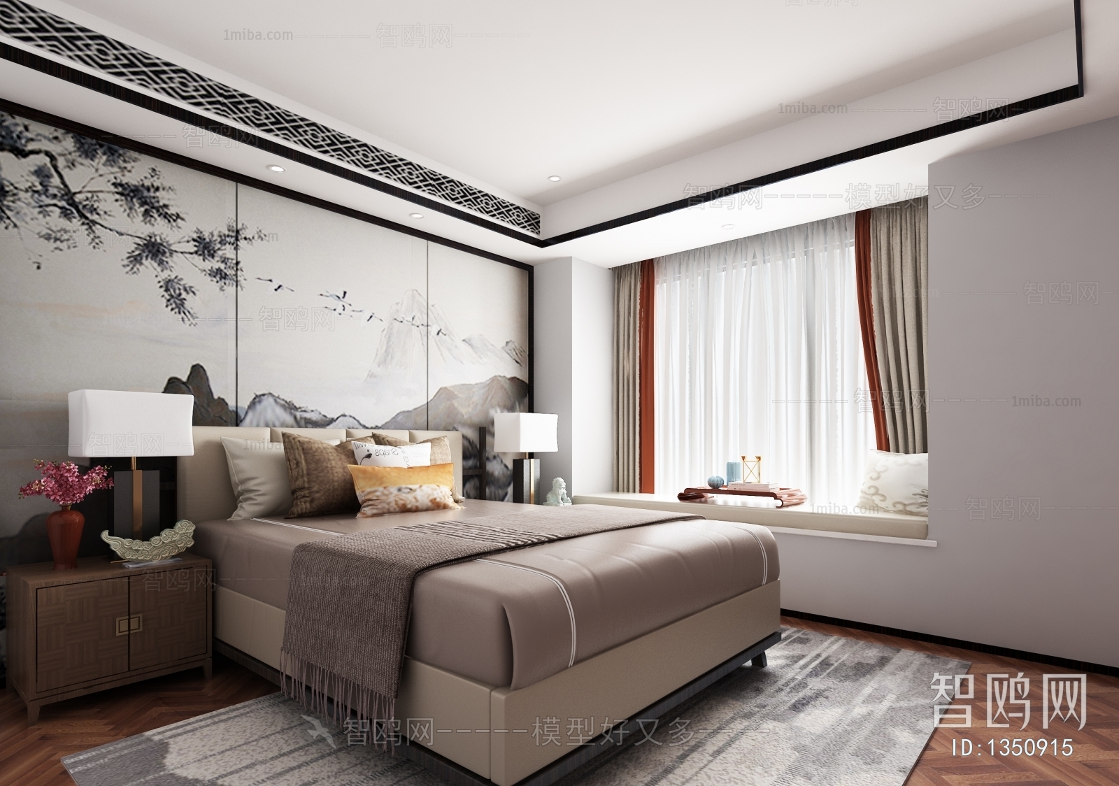 New Chinese Style Bedroom