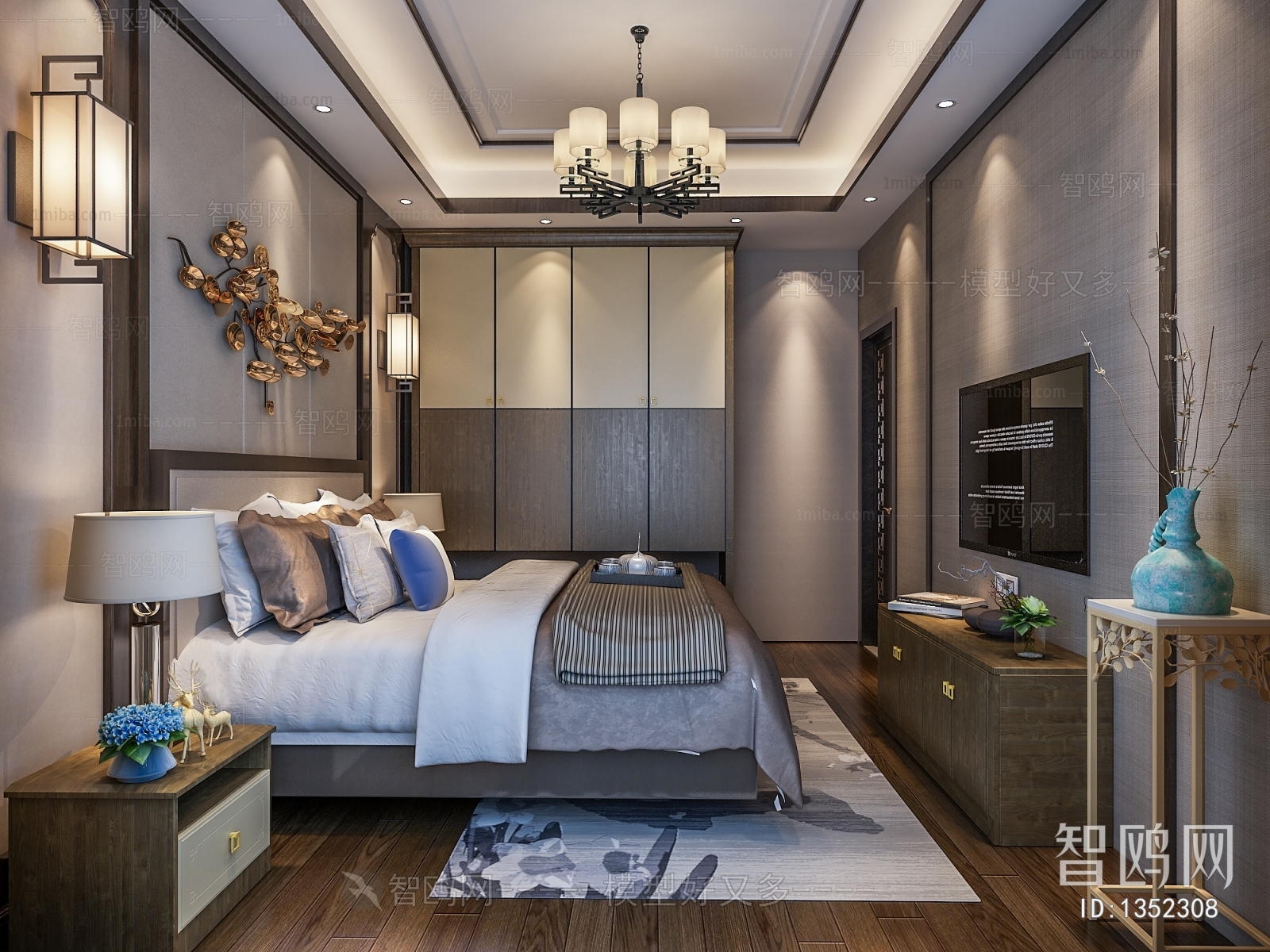 New Chinese Style Bedroom