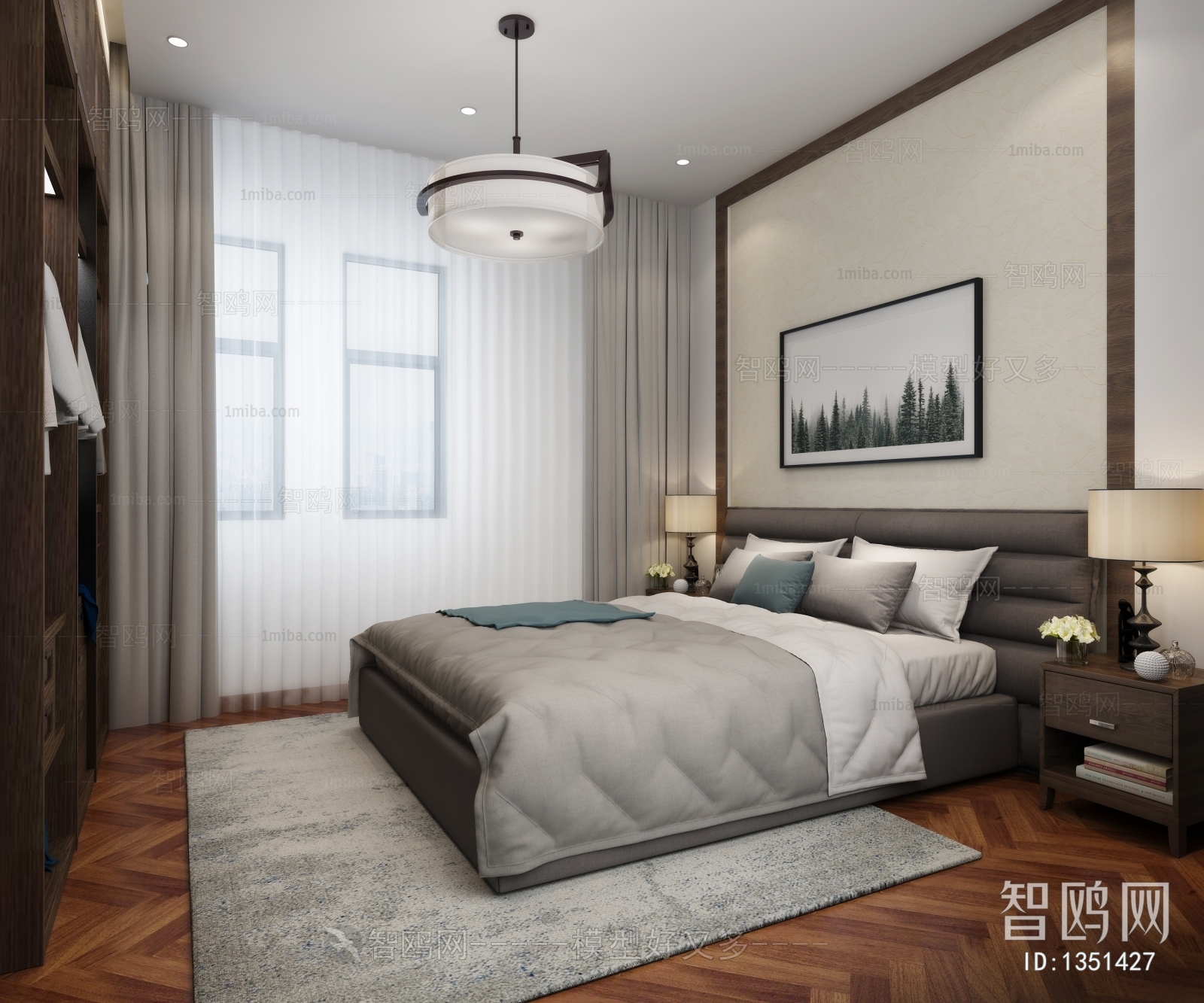 New Chinese Style Bedroom