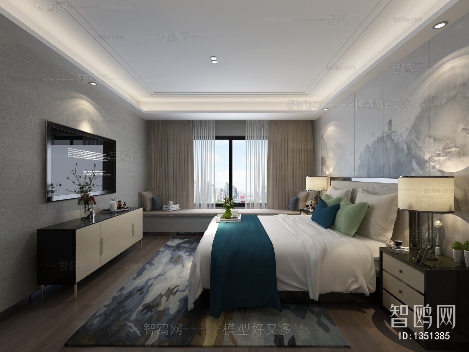 New Chinese Style Bedroom