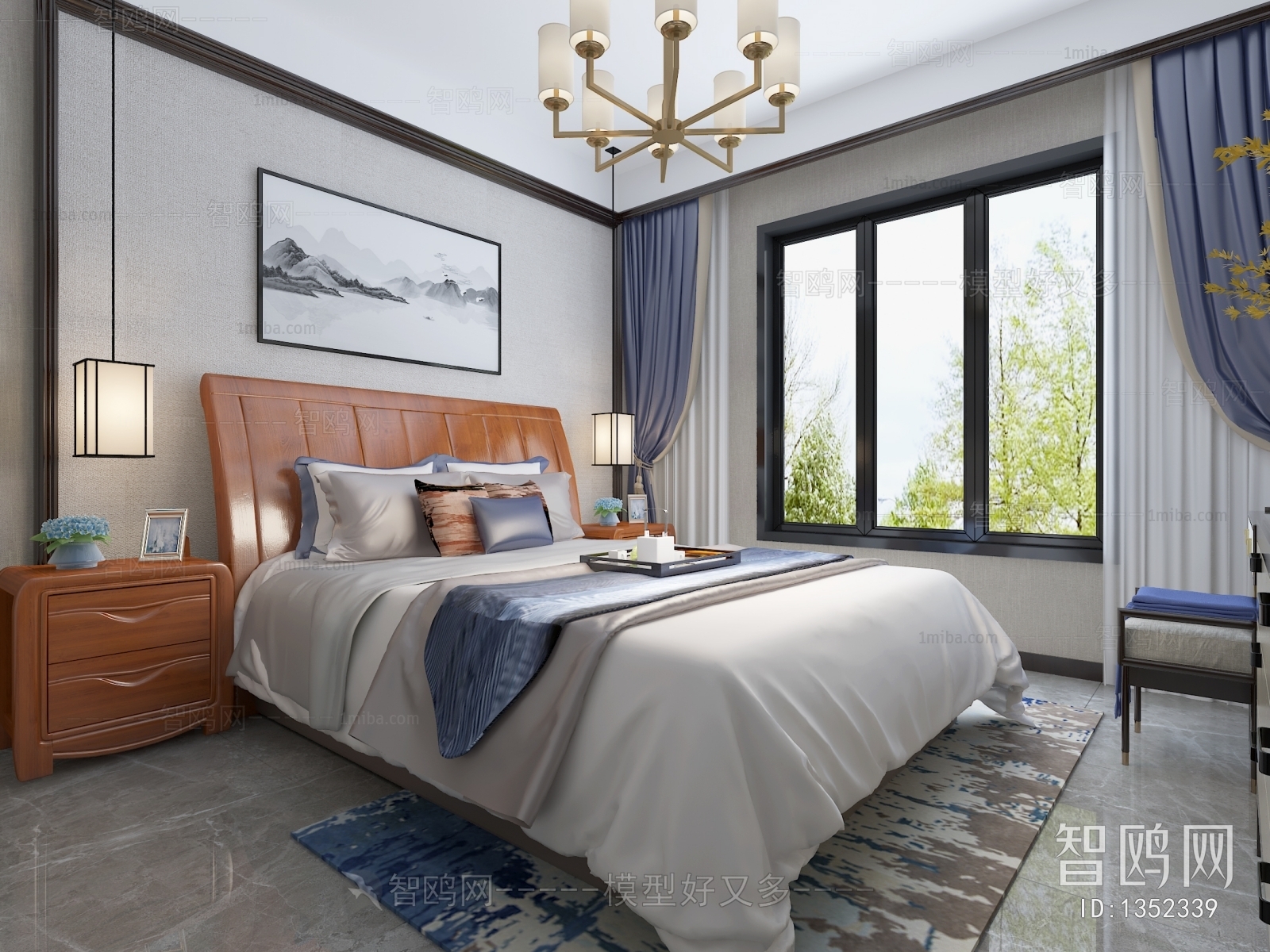 New Chinese Style Bedroom