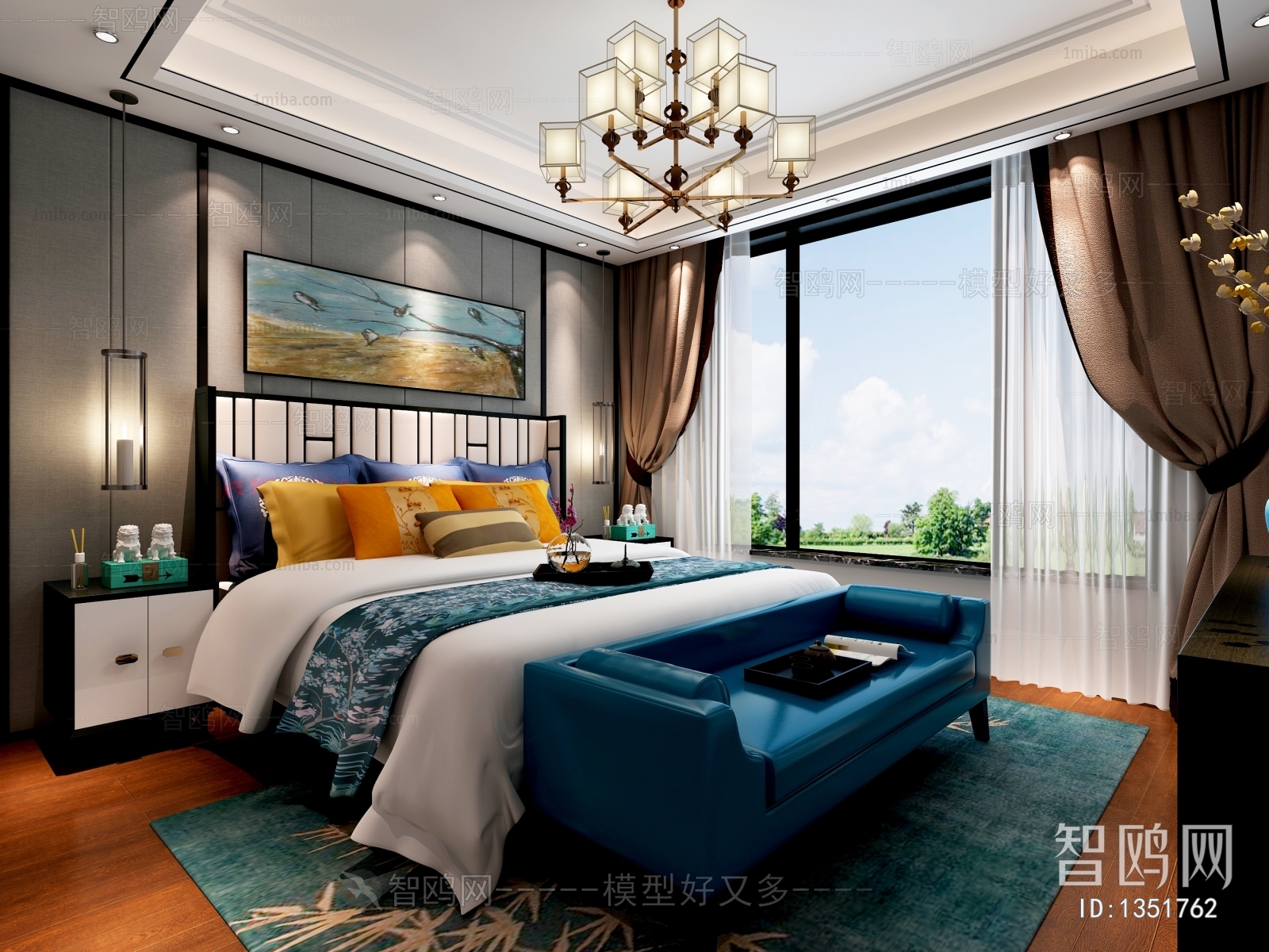 New Chinese Style Bedroom