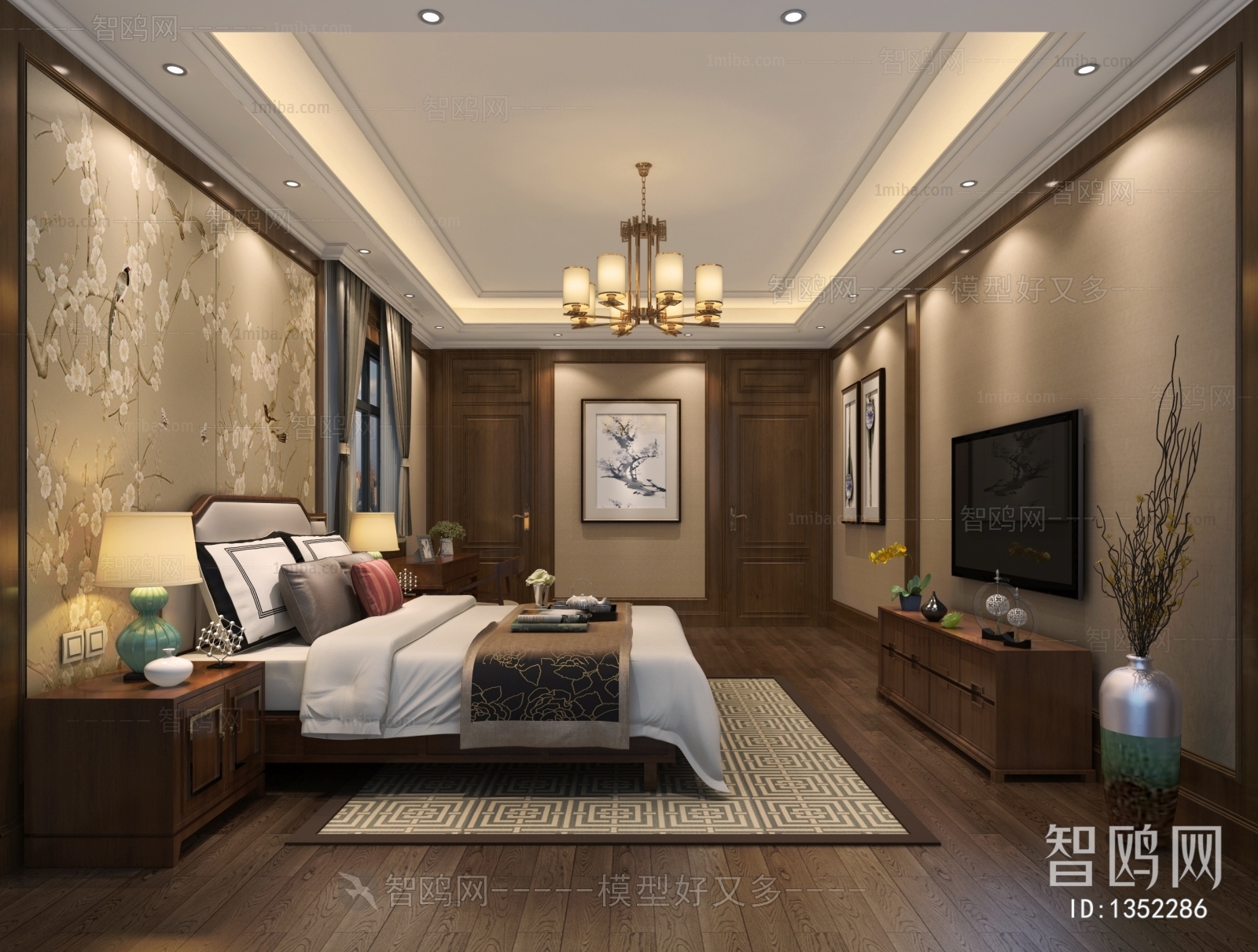 New Chinese Style Bedroom