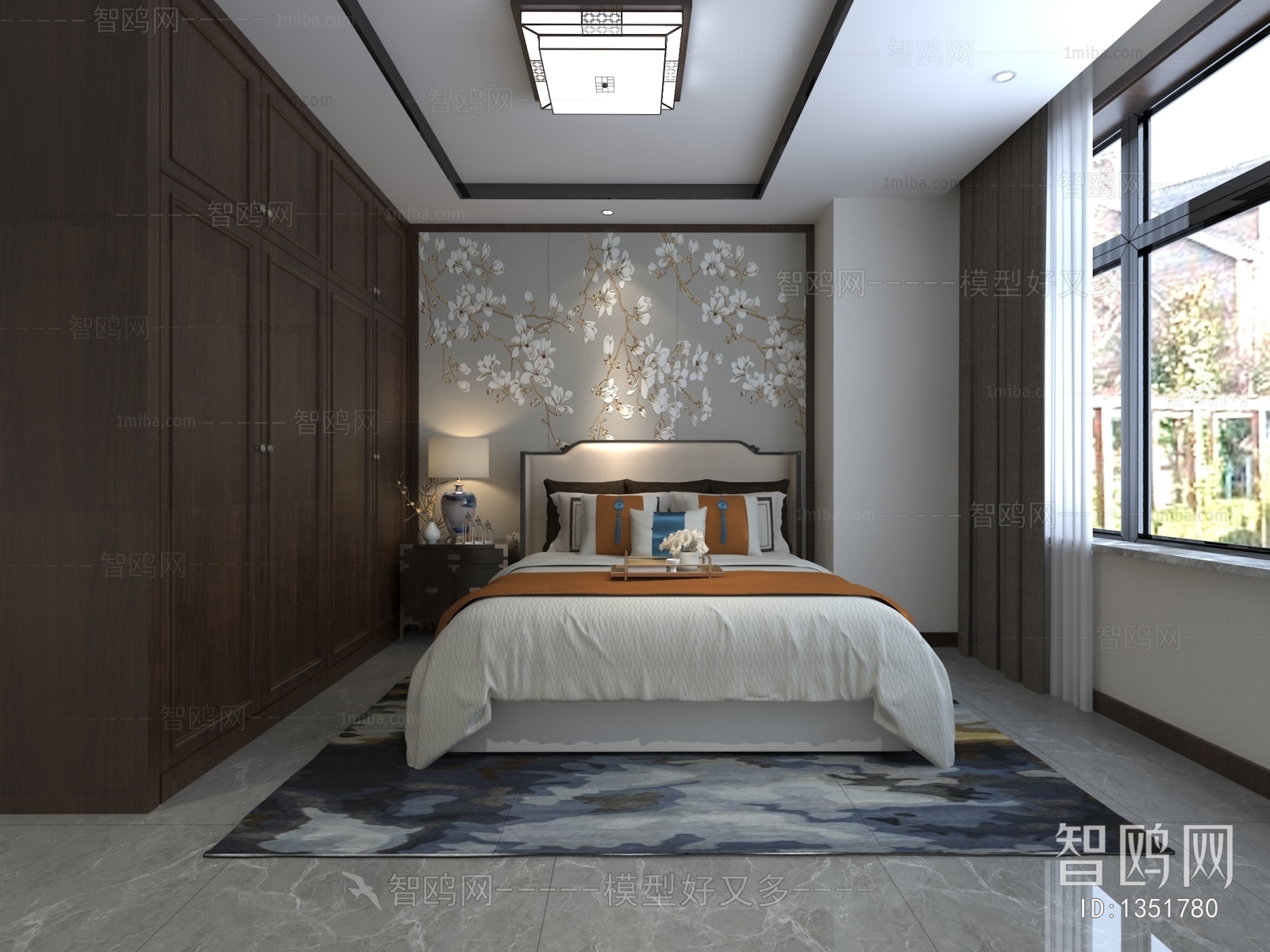 New Chinese Style Bedroom