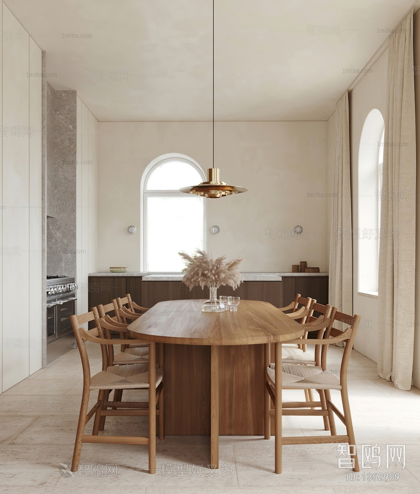 Wabi-sabi Style Dining Room