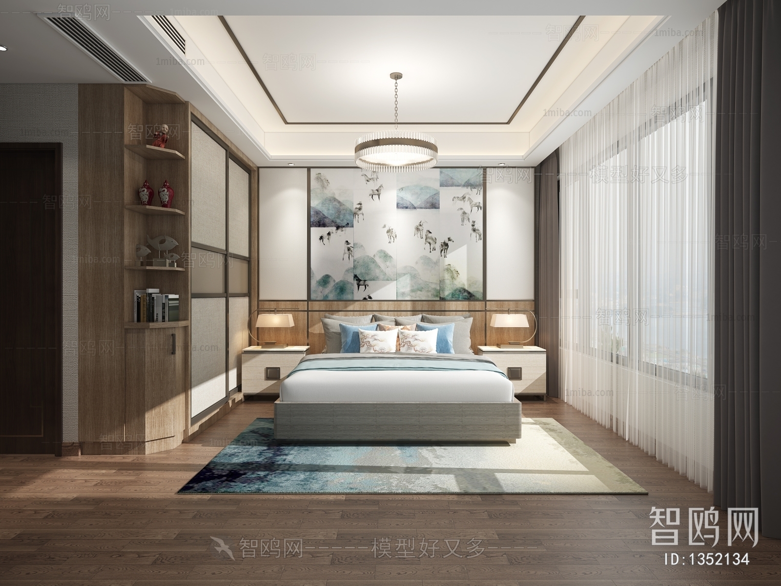 New Chinese Style Bedroom