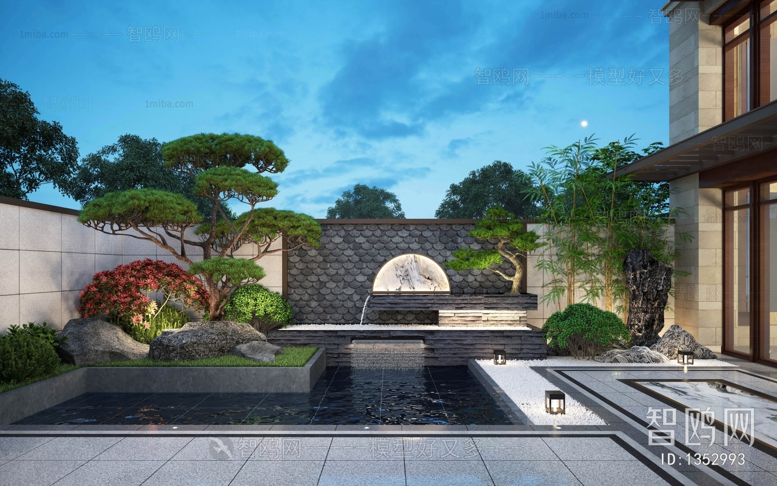 New Chinese Style Courtyard/landscape