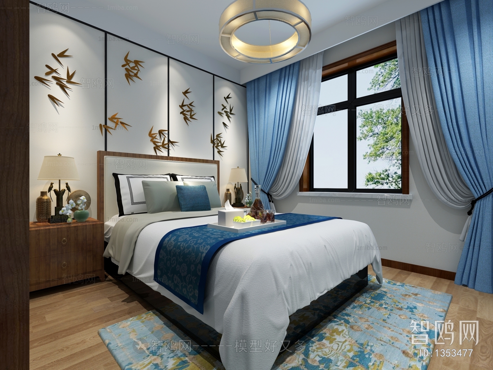 New Chinese Style Bedroom