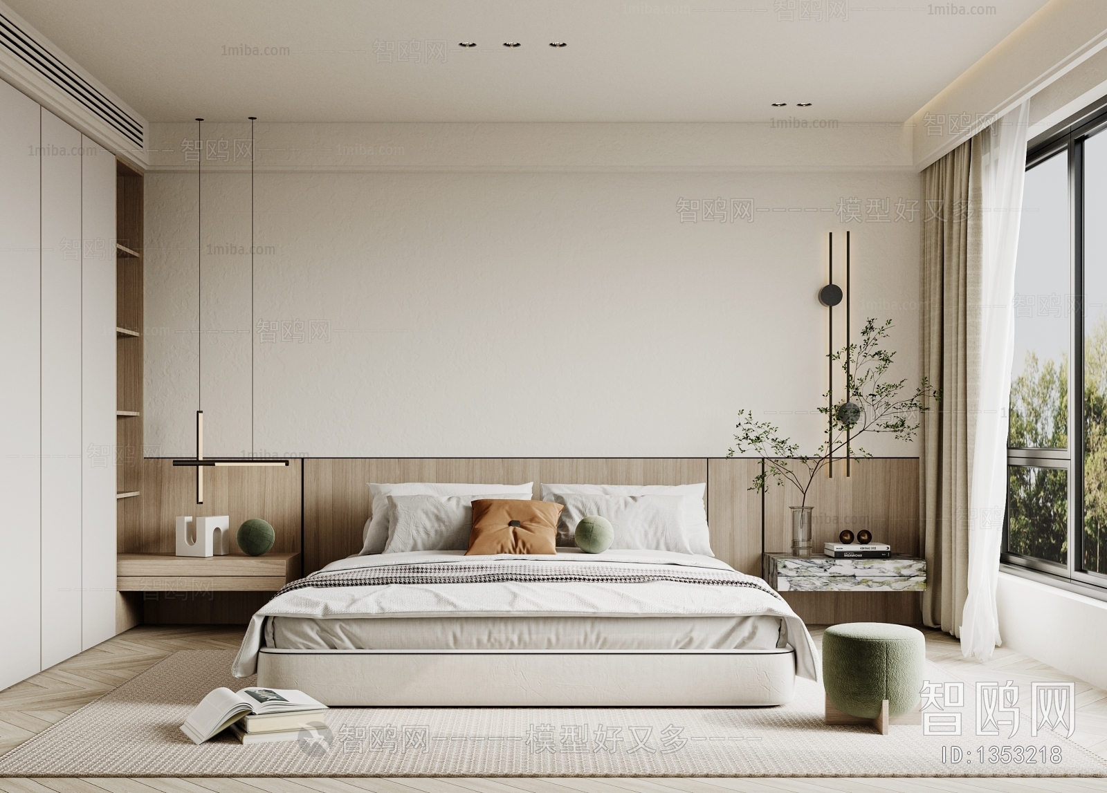 Modern Wabi-sabi Style Bedroom