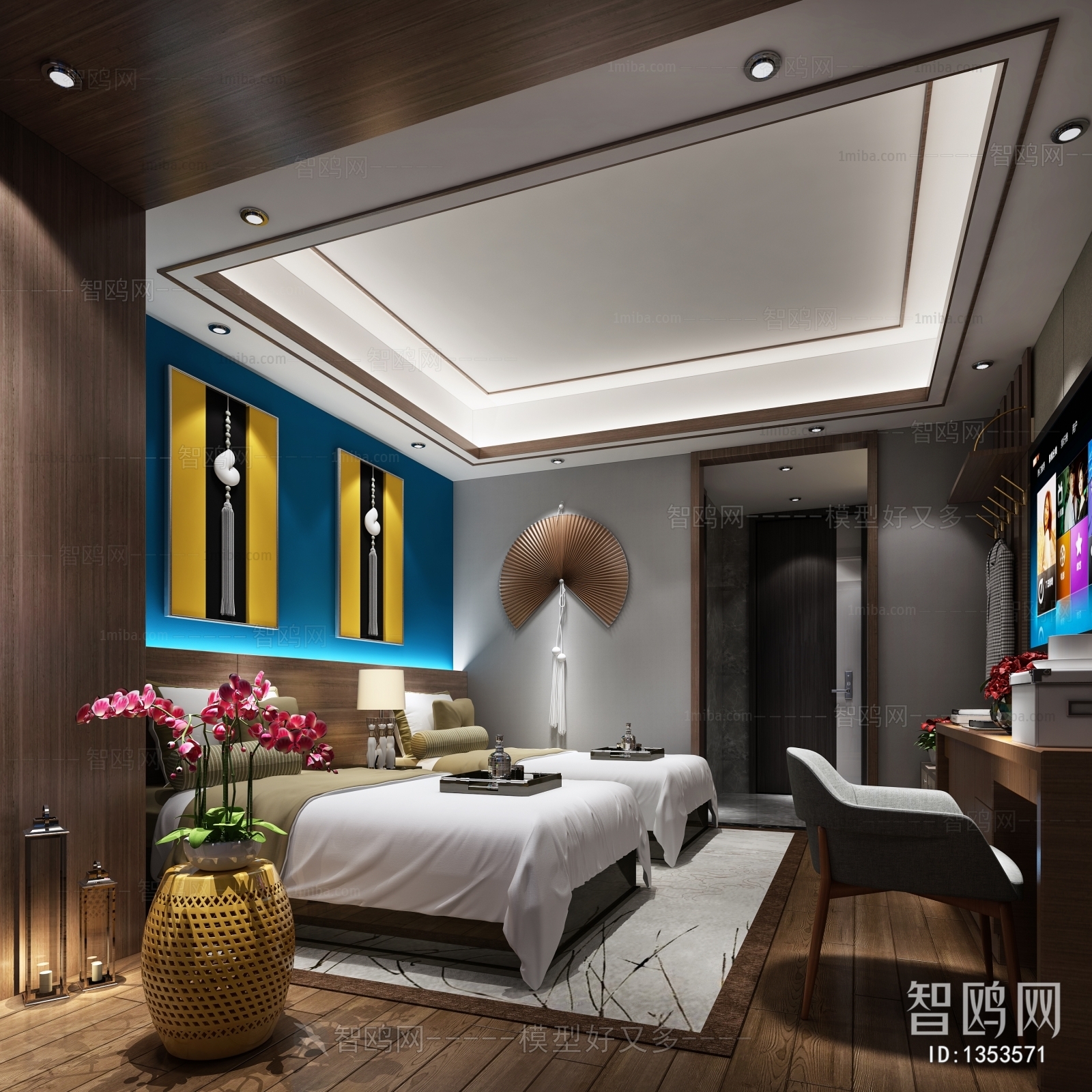 New Chinese Style Bedroom