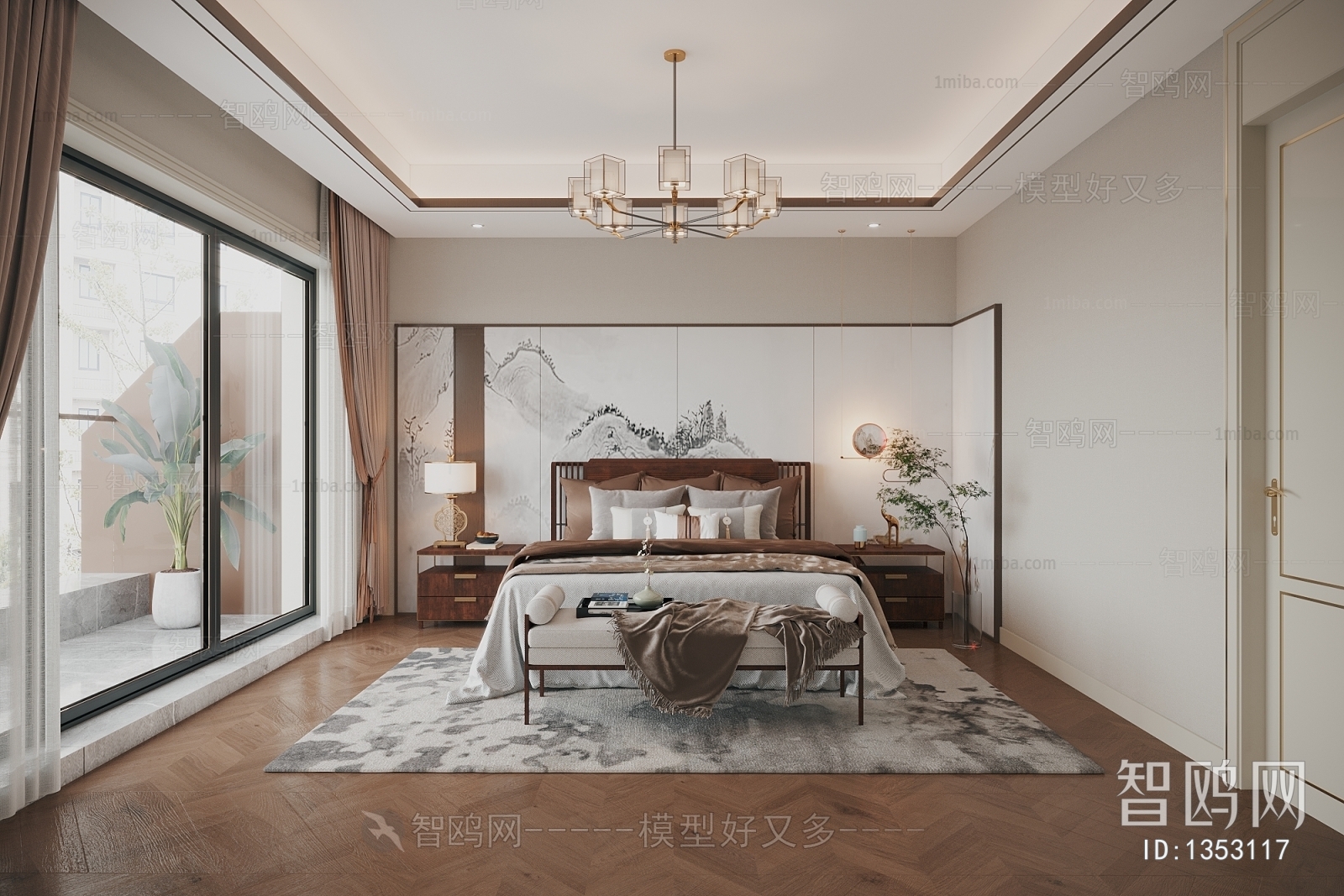 New Chinese Style Bedroom