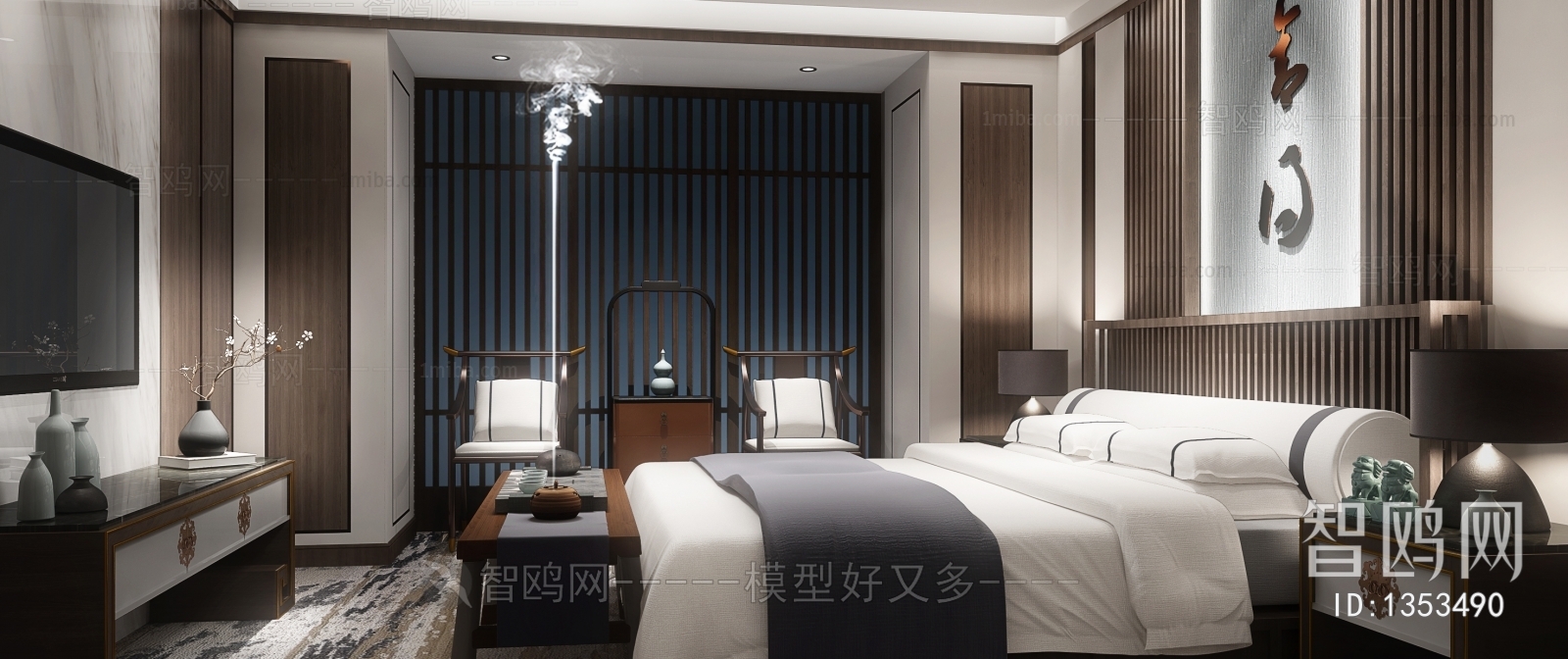 New Chinese Style Bedroom