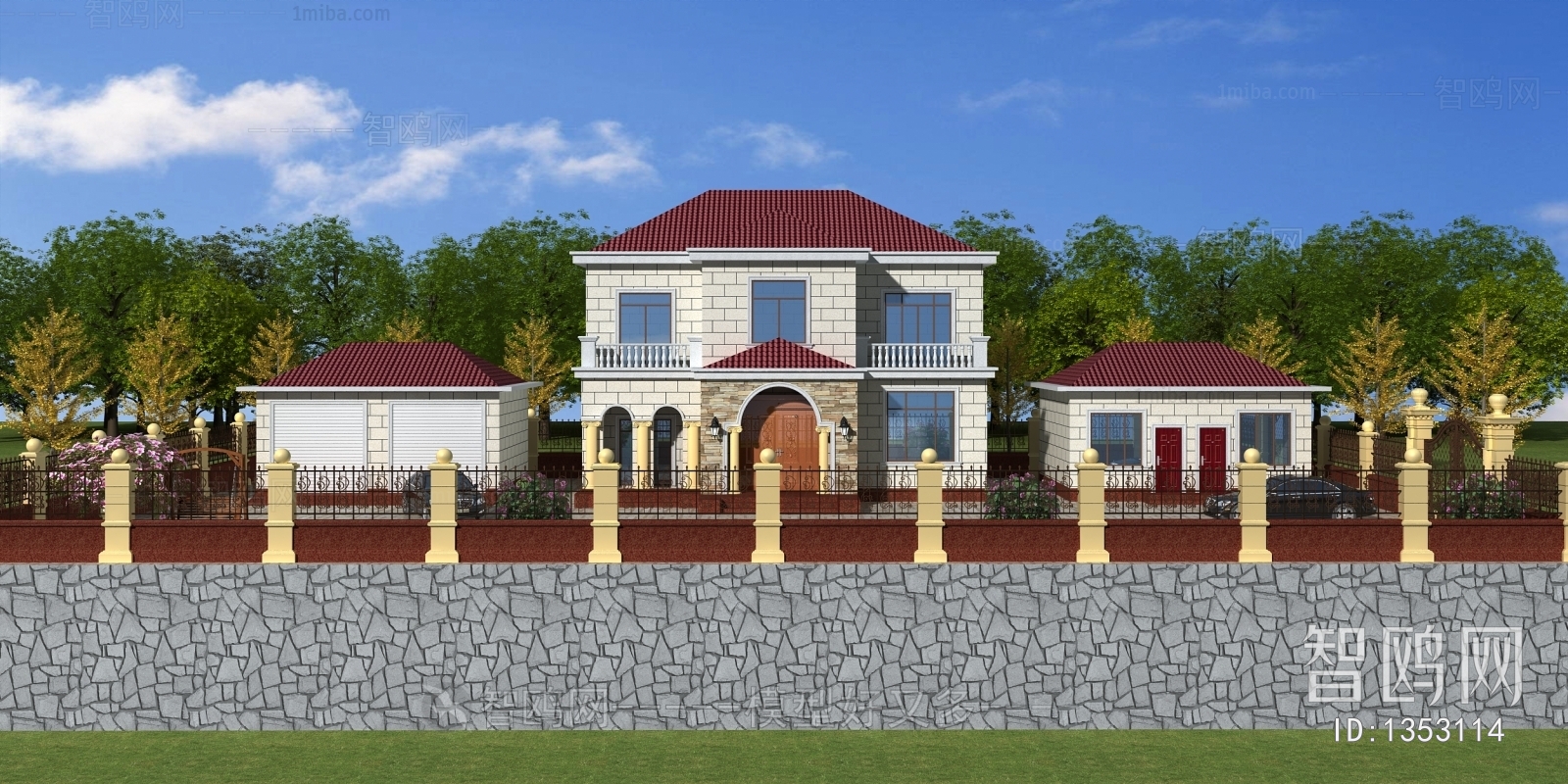 Simple European Style Villa Appearance