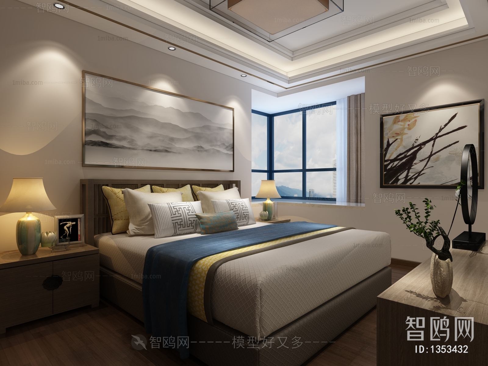 New Chinese Style Bedroom