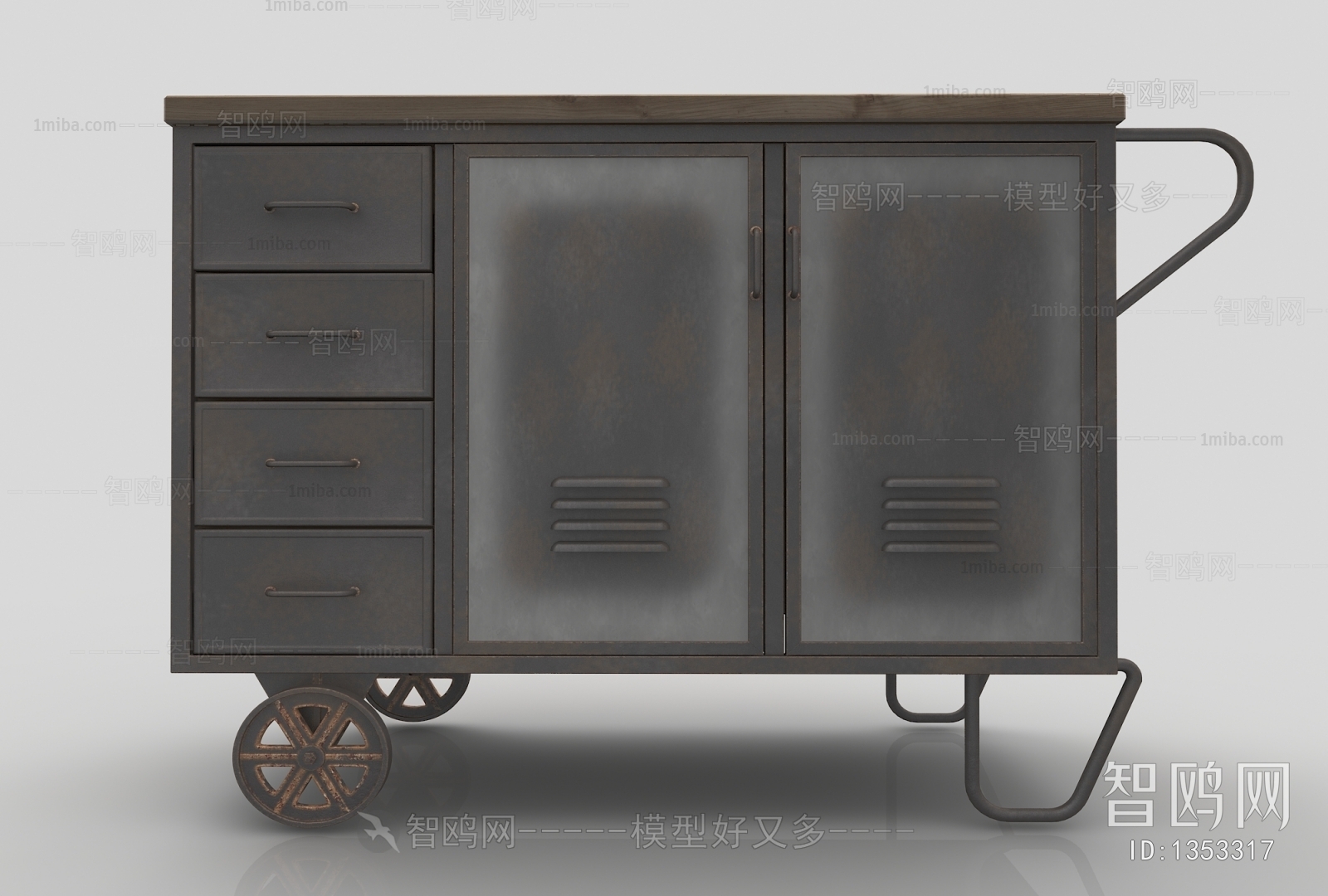 Industrial Style Side Cabinet