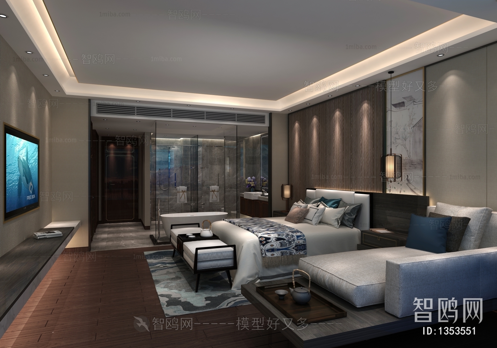 New Chinese Style Bedroom