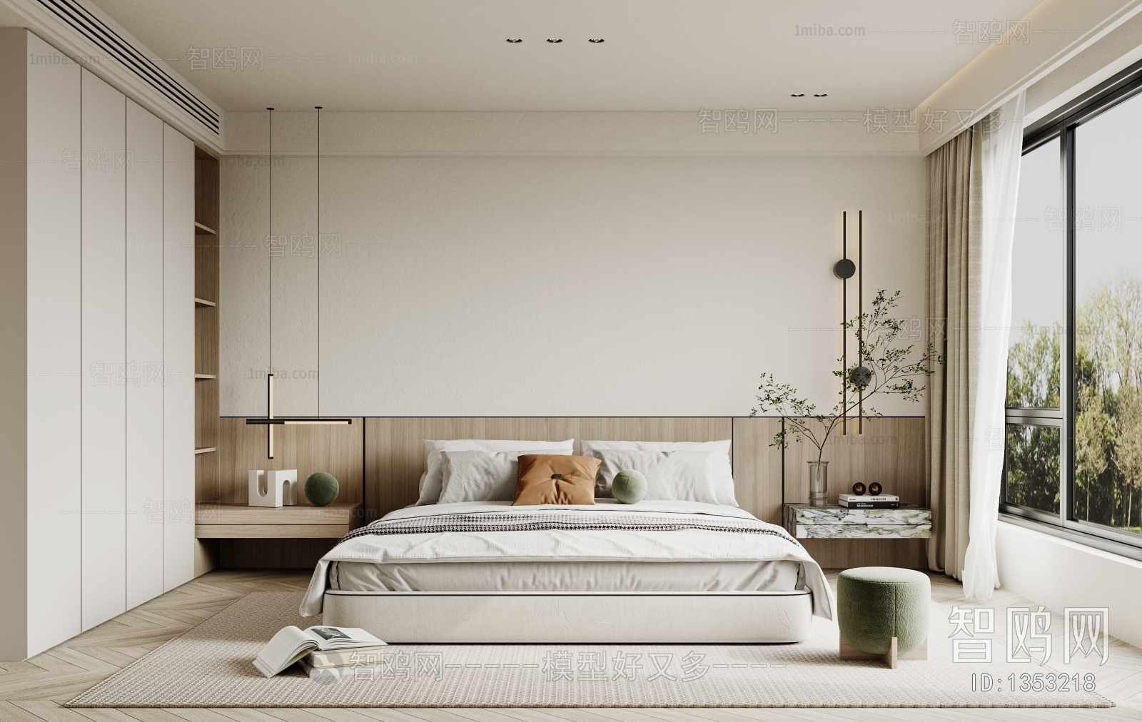 Modern Wabi-sabi Style Bedroom